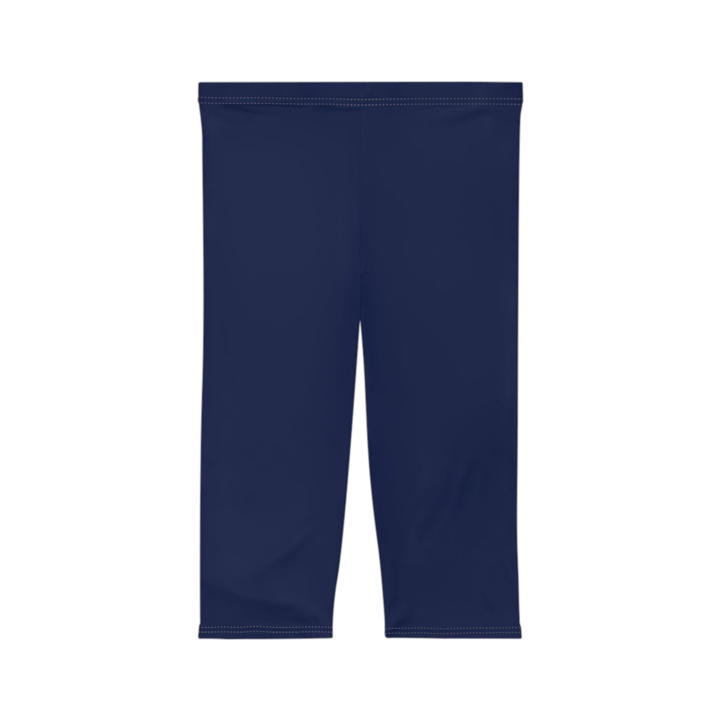 Space Indigo Blue Color Women's Brushed Suede Poly Span Casual Capri Leggings XS-2XL