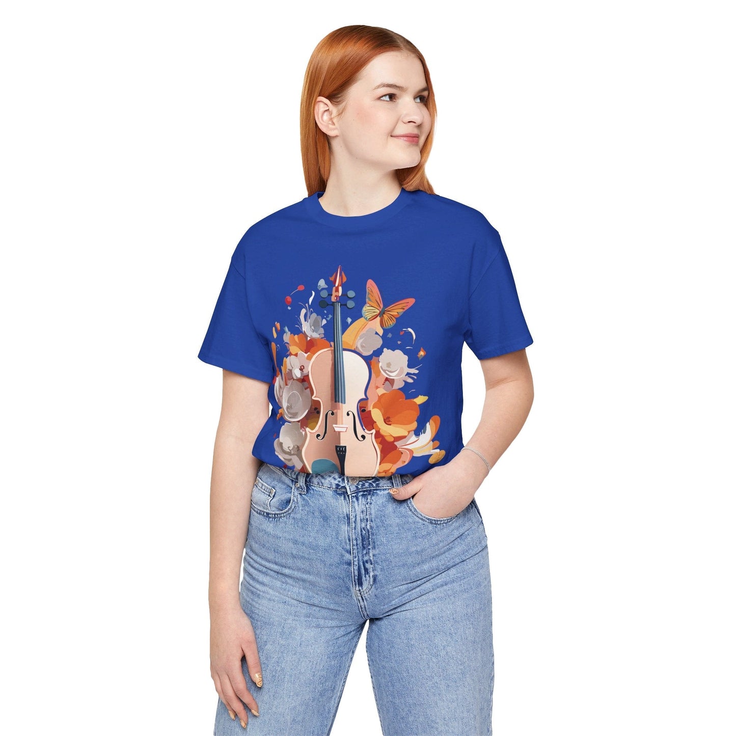 Music Graphic Unisex 100 Cotton Vintage Art with Musical Elements Tee 8
