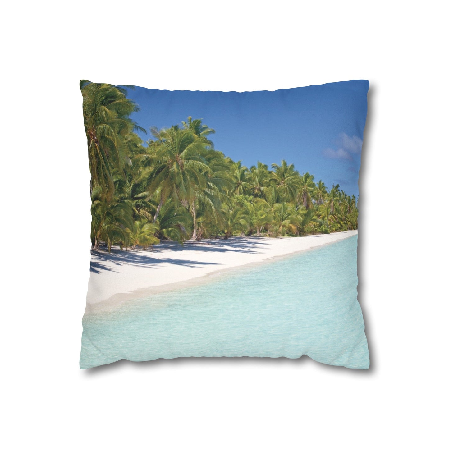 Beach Faux Suede Square Pillowcase