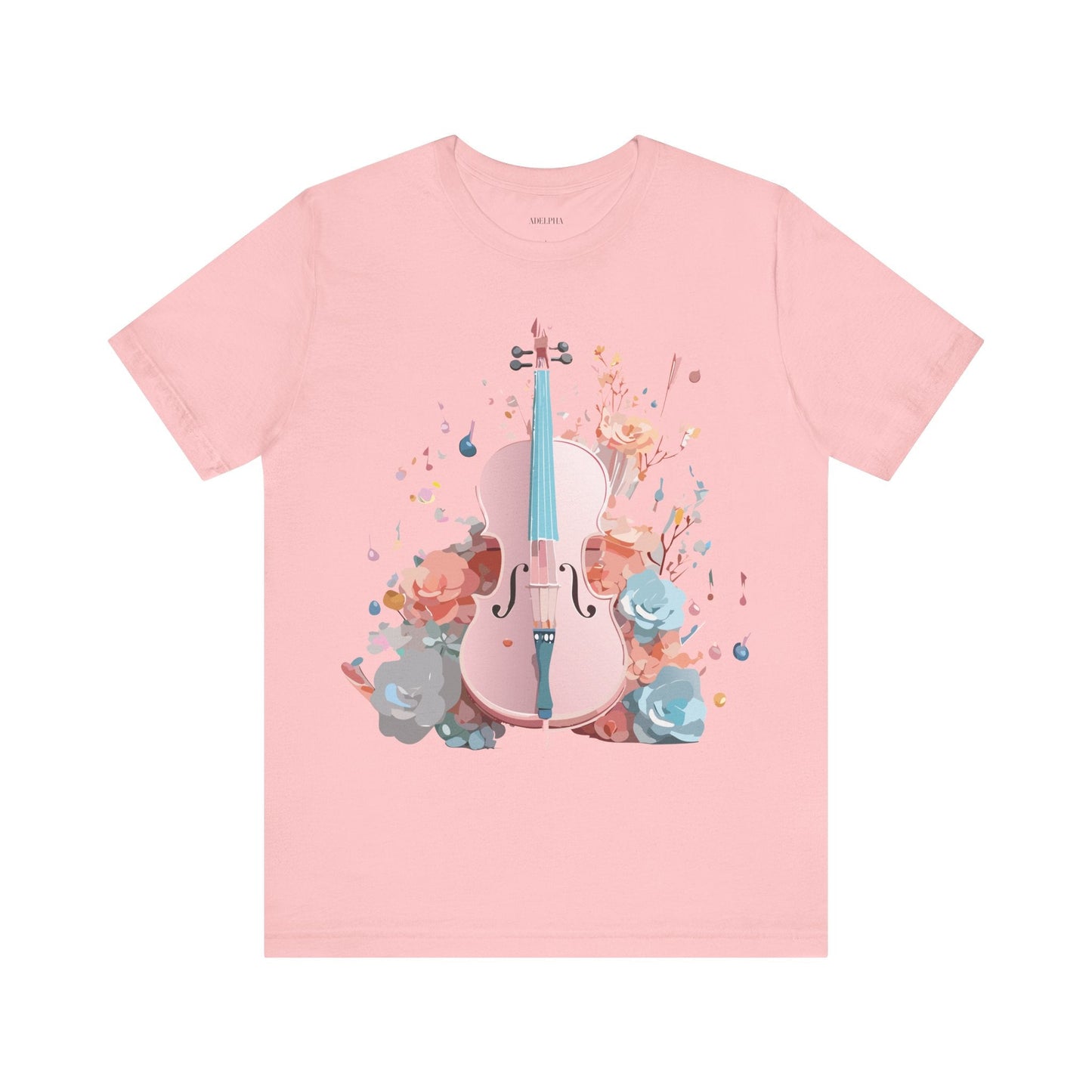 Music Graphic Unisex 100 Cotton Vintage Art with Musical Elements Tee 12