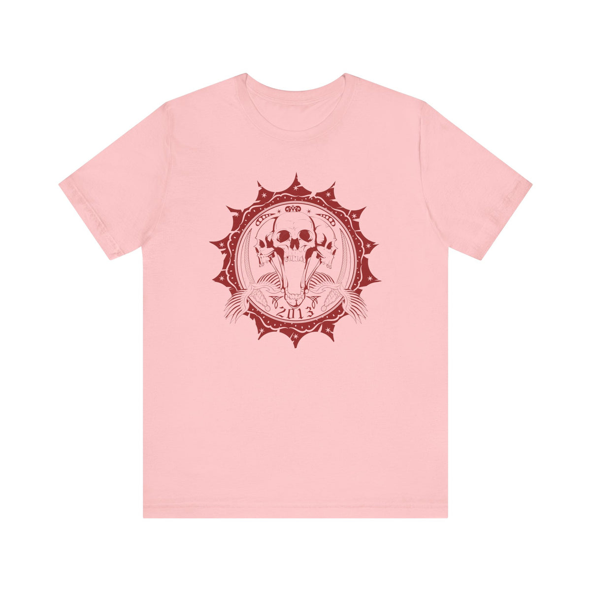 Skull Meddalion Mandala Tee Boho Skulleton Graphic Unisex Cotton Shirt Art-51