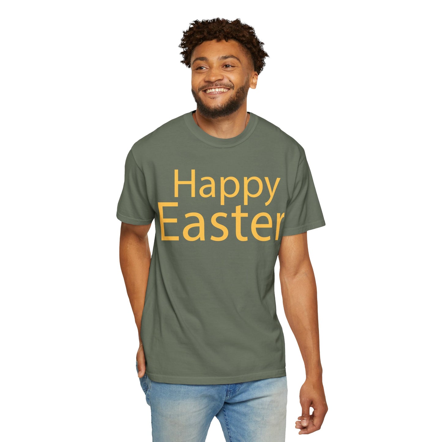Happy Easter T-Shirt, Tee Shirt with Easter Signature, T Shirt with Easter Prints, Tee Shirt with Easter Design