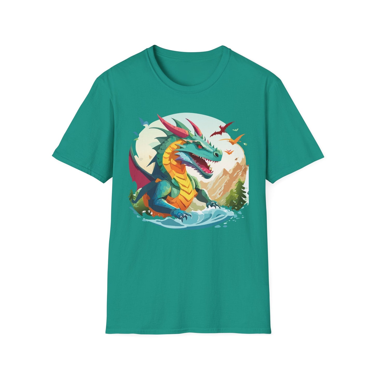 Dragon T Shirt Unisex Animal Tee Softstyle 64000 Premium 100 Percent Ring Spun Cotton