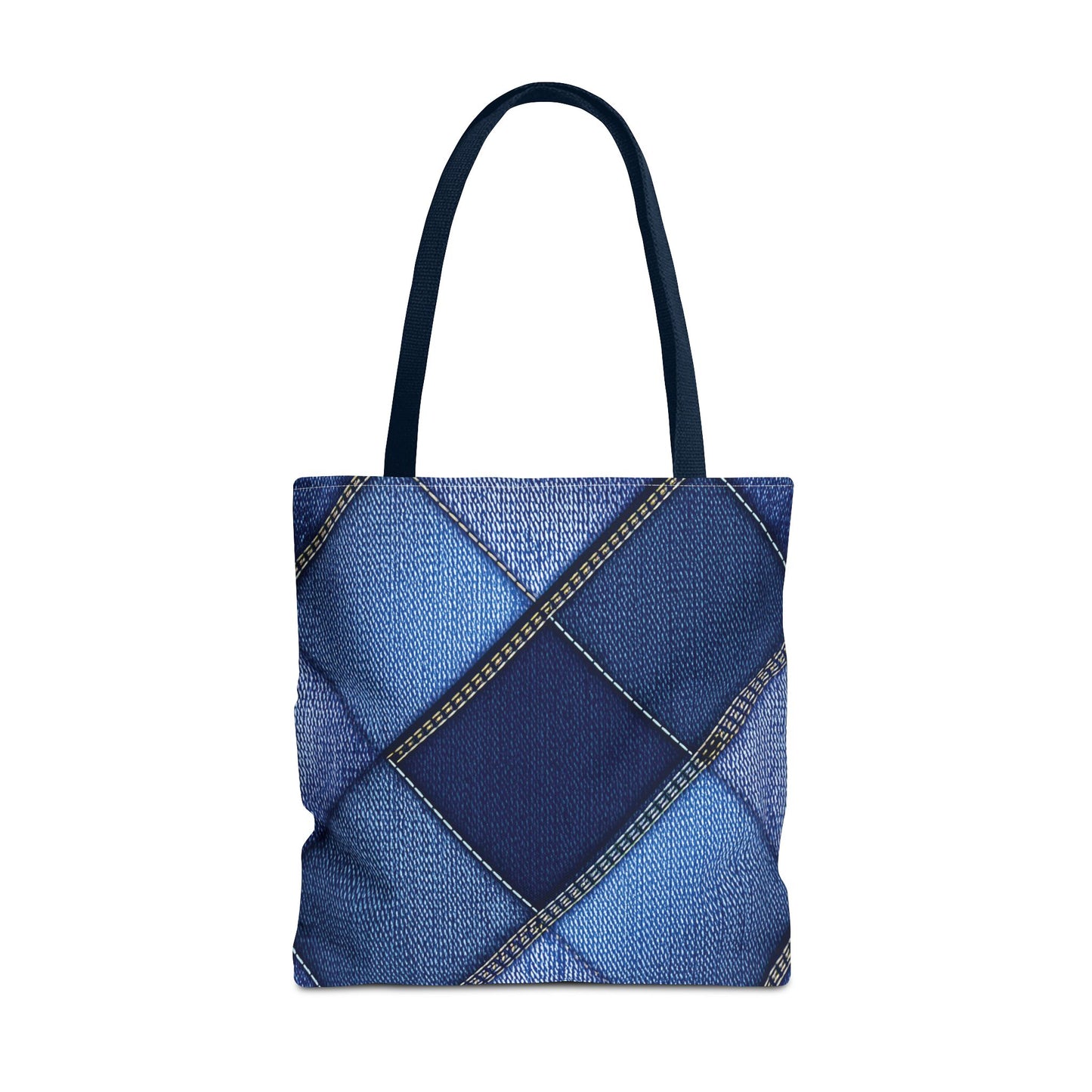Denim Fabric Imitation Print Unisex Canvas Bag Poly Spun 3 Sizes Tote Bag 105