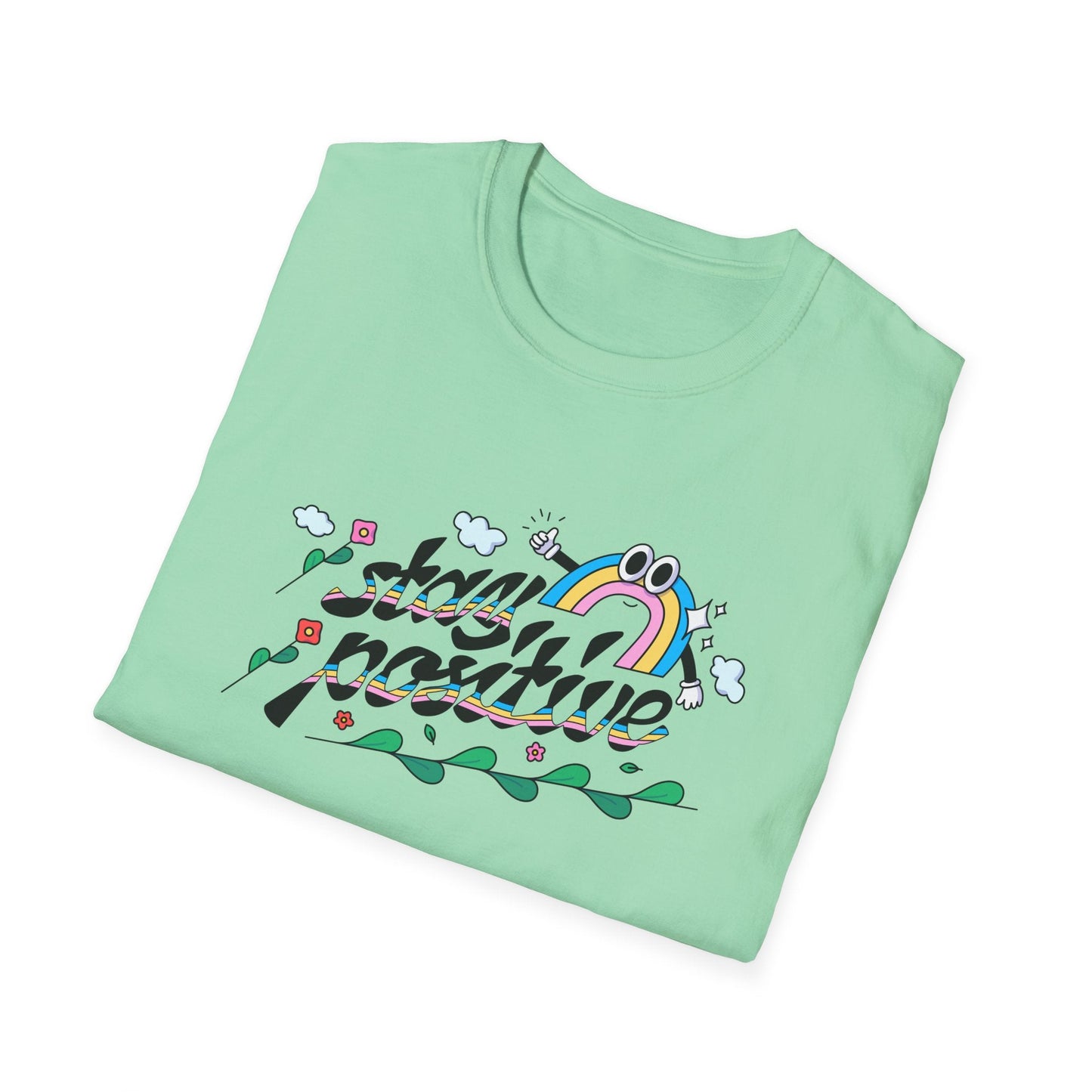 Positive Slogan T Shirts Unisex Softstyle Tee With Positive Words And Good Quotes Gildan 64000