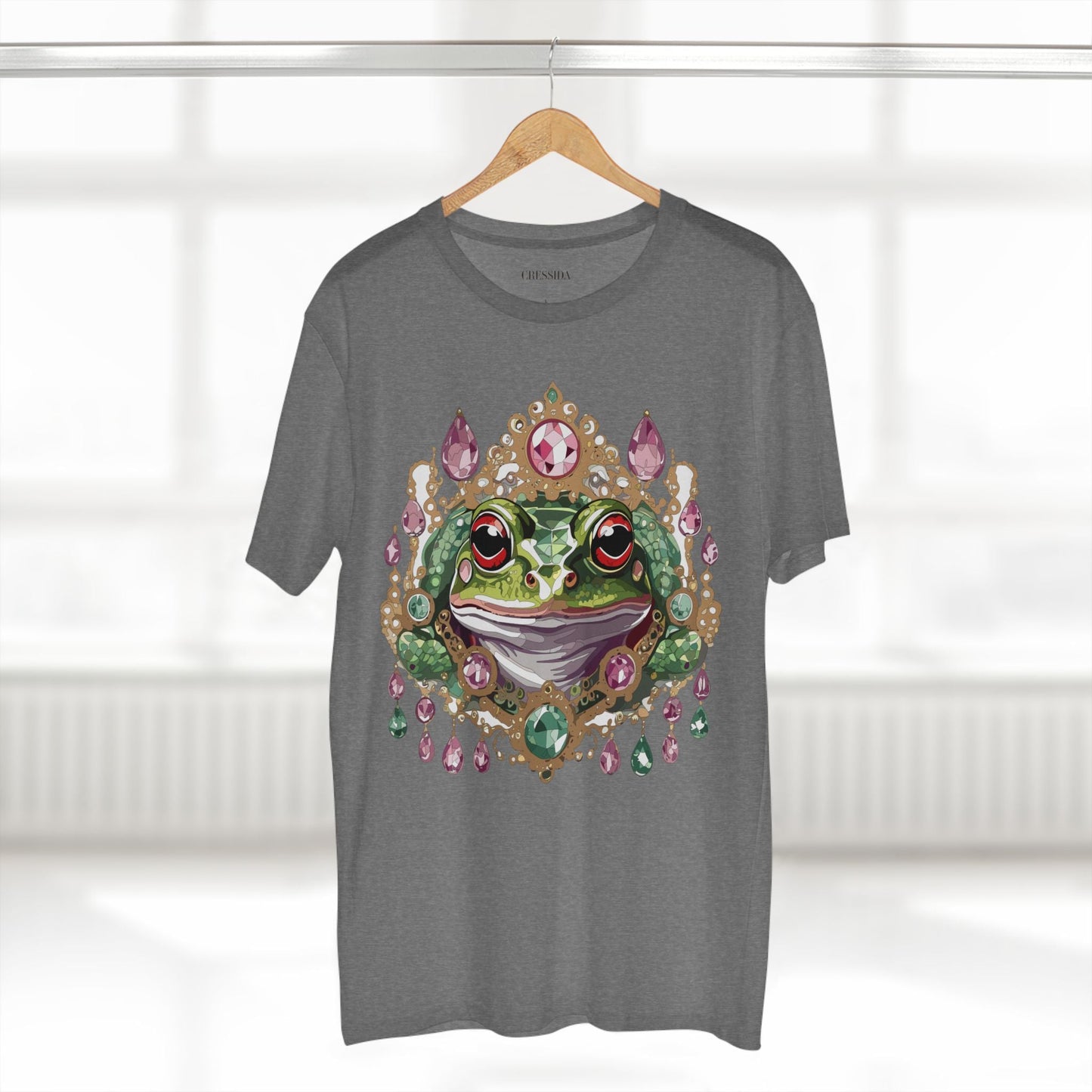 Frog Graphic Unisex 100 Cotton Tee With Unique Animal Golden Medallion Art Design 26