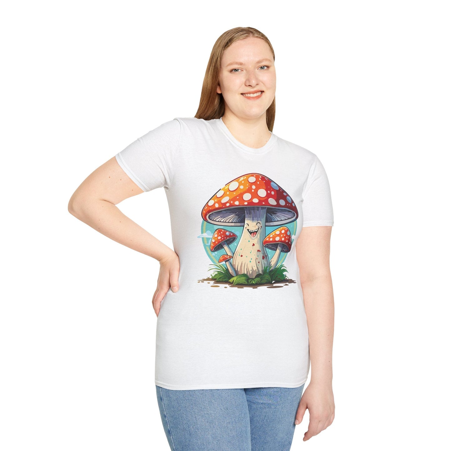 Mashroom Tee Shirt Unisex Funny Mashroom Design Softstyle Cotton Tee For Everyday Comfort