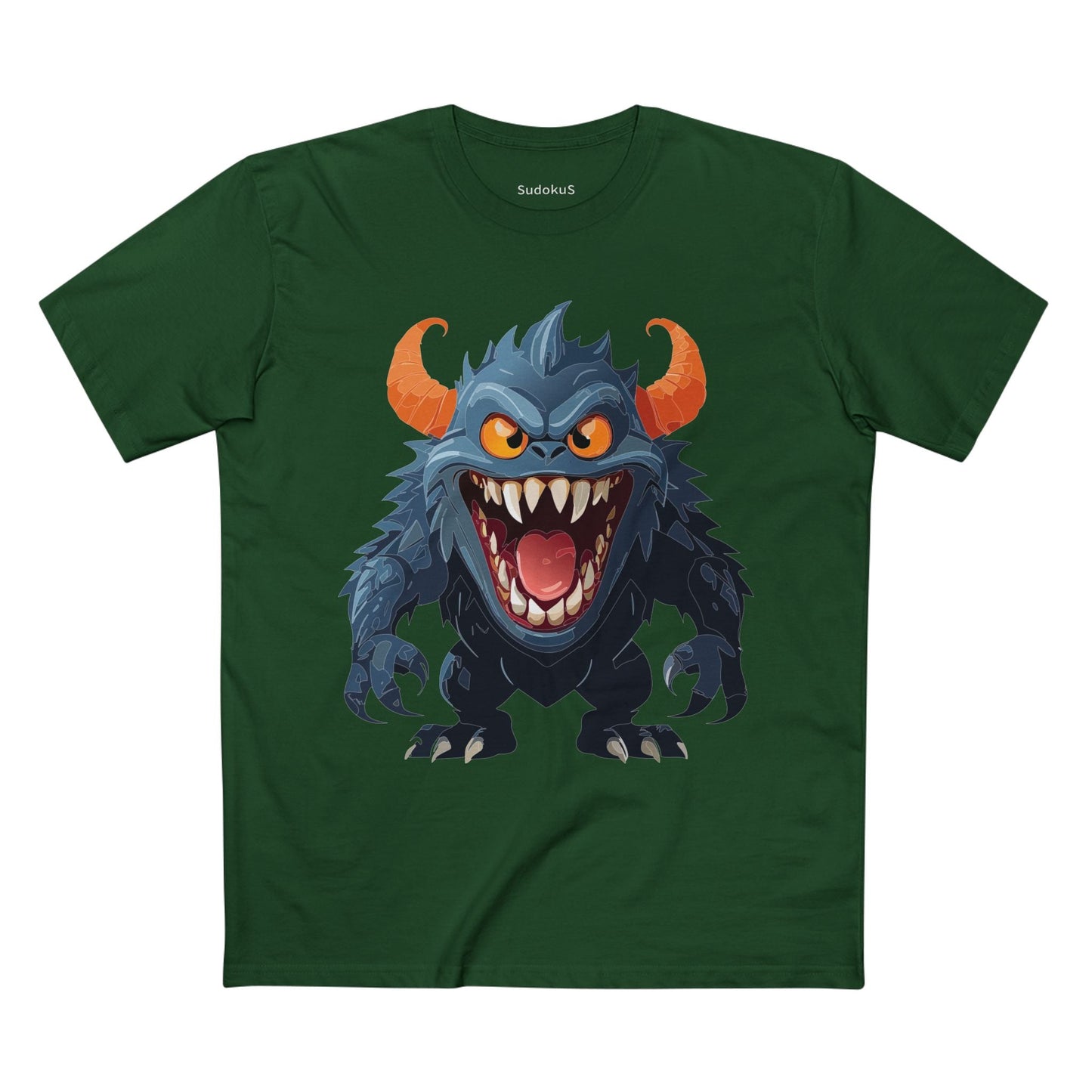 Cartoon Monsters Graphic Unisex 100 Cotton Staple Tee 30