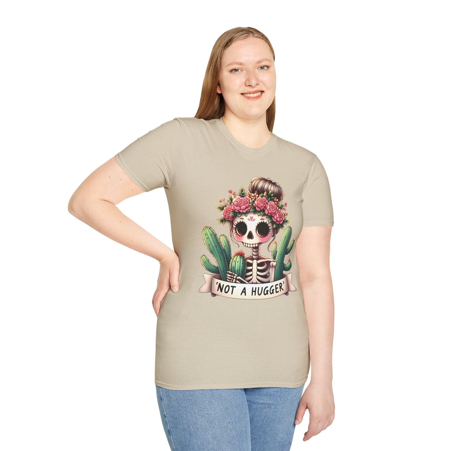 Skull Tee Shirt Unisex Skeleton Design Softstyle Cotton Tee Light Breathable Comfort Gildan 64000