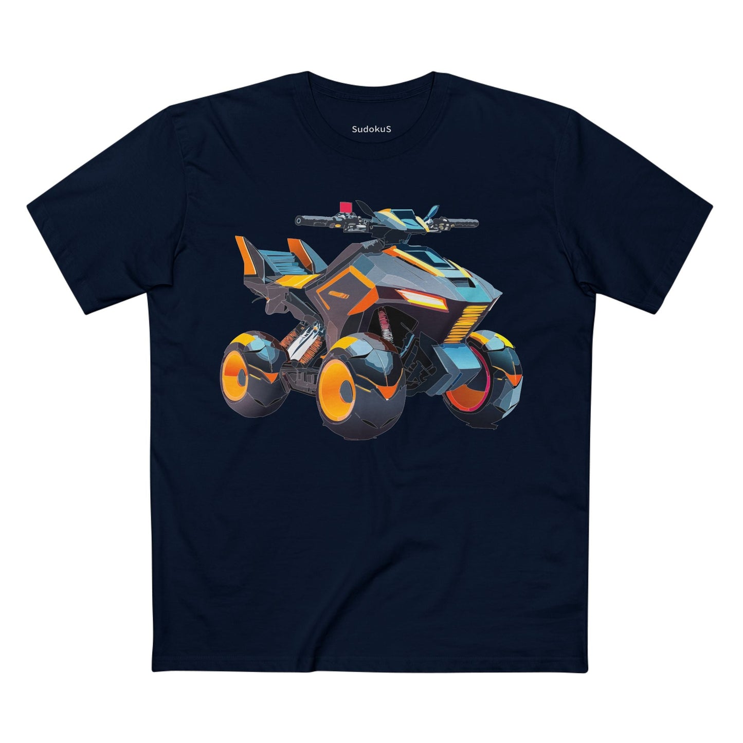 Moto Bike Graphic Unisex 100 Cotton Staple Tee 14