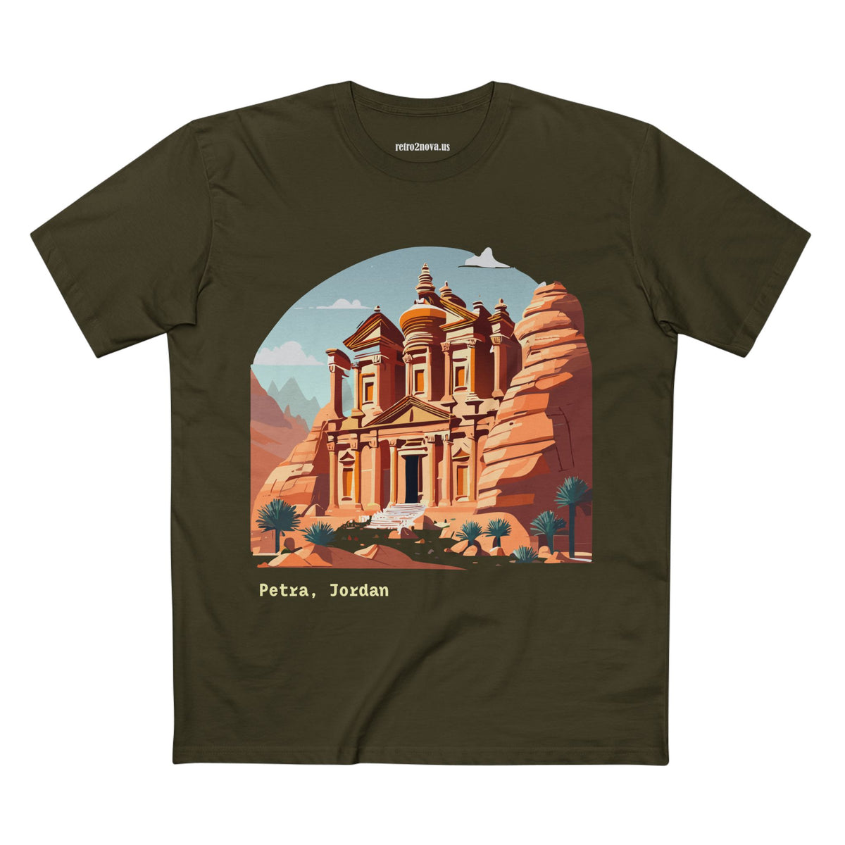 Petra Jordan Illustration Tee | Petra travel shirt, ancient rock city design