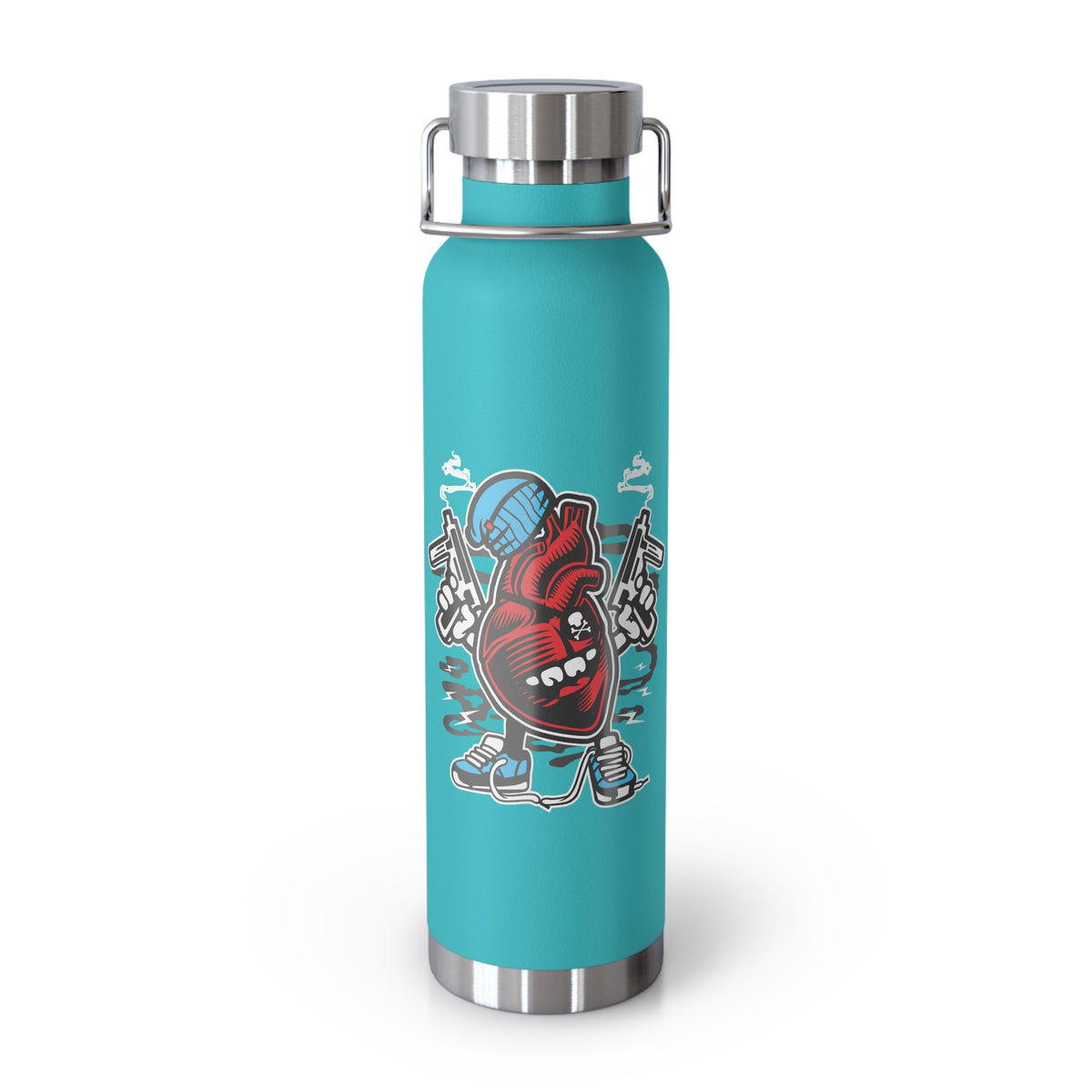 22oz Copper Insulated Water Bottle with Cartoon Design - CV91