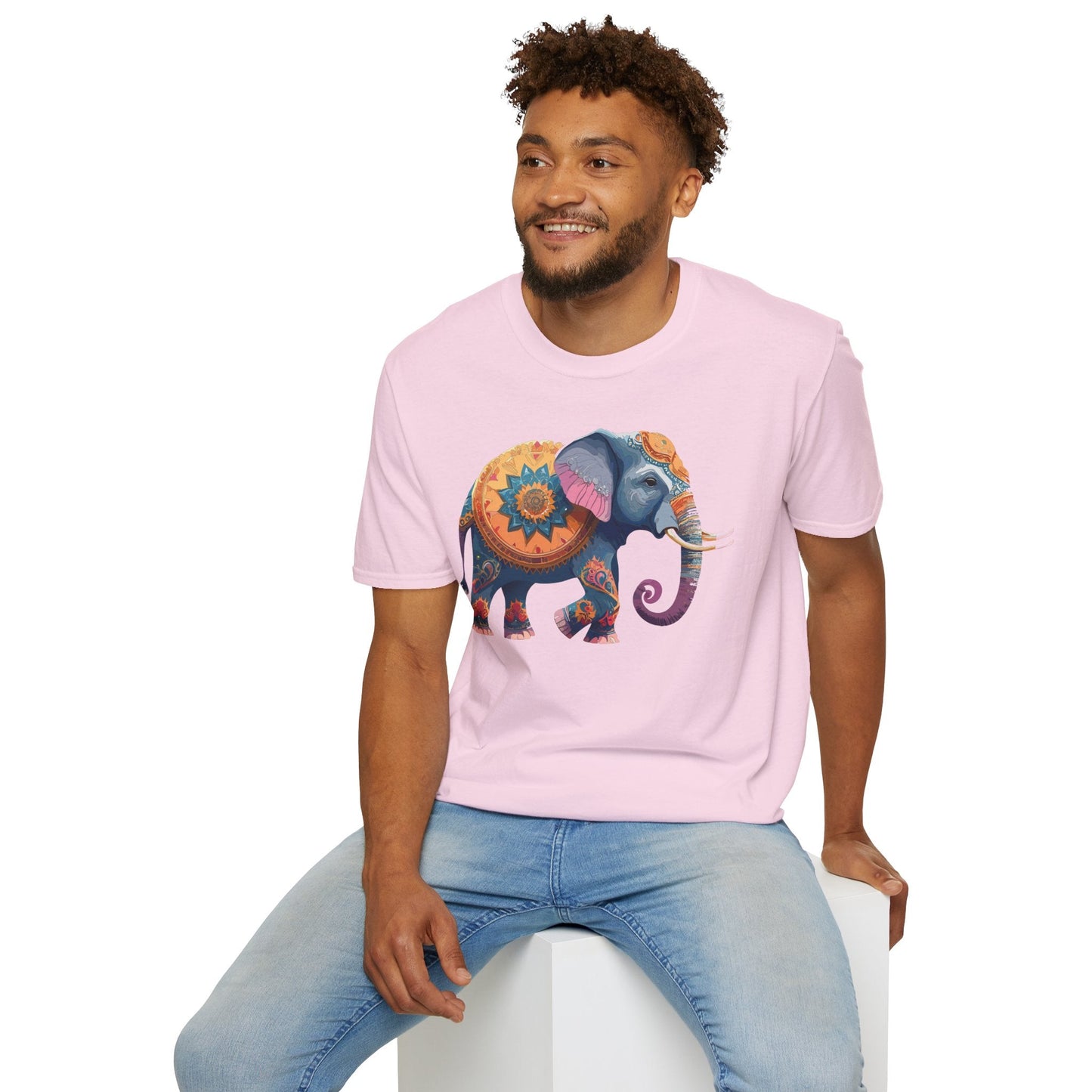 Elephant T Shirt Unisex Gildan Softstyle Tee 100 Percent Ring Spun Cotton Animal Shirt