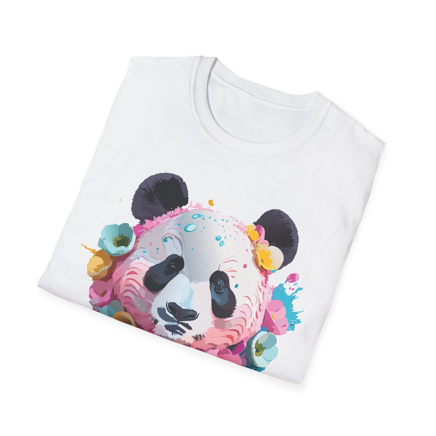 Panda Shirt Unisex T Shirt Graphic Tee Animal Print Gildan Softstyle 64000 100 Percent Cotton