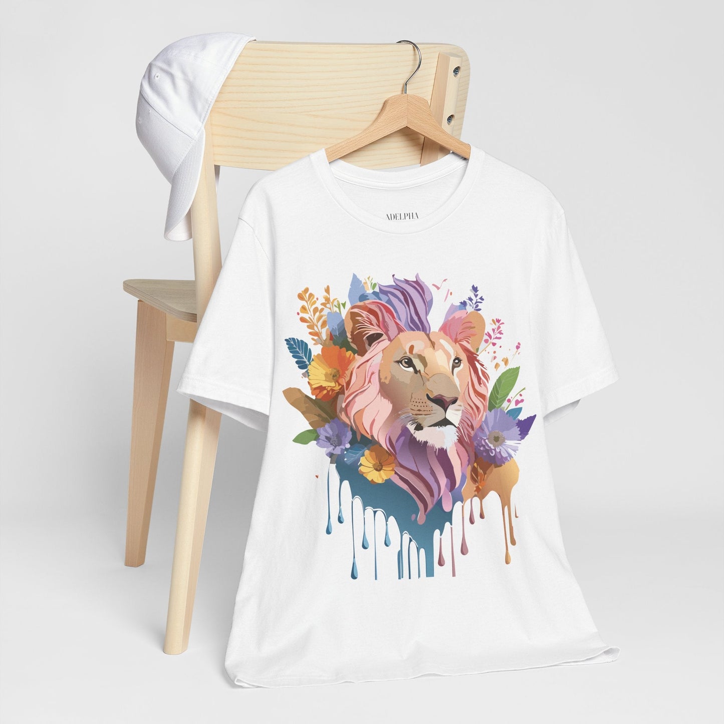 Lion Graphic Unisex 100 Cotton Vintage Animal Artwork Tee 1