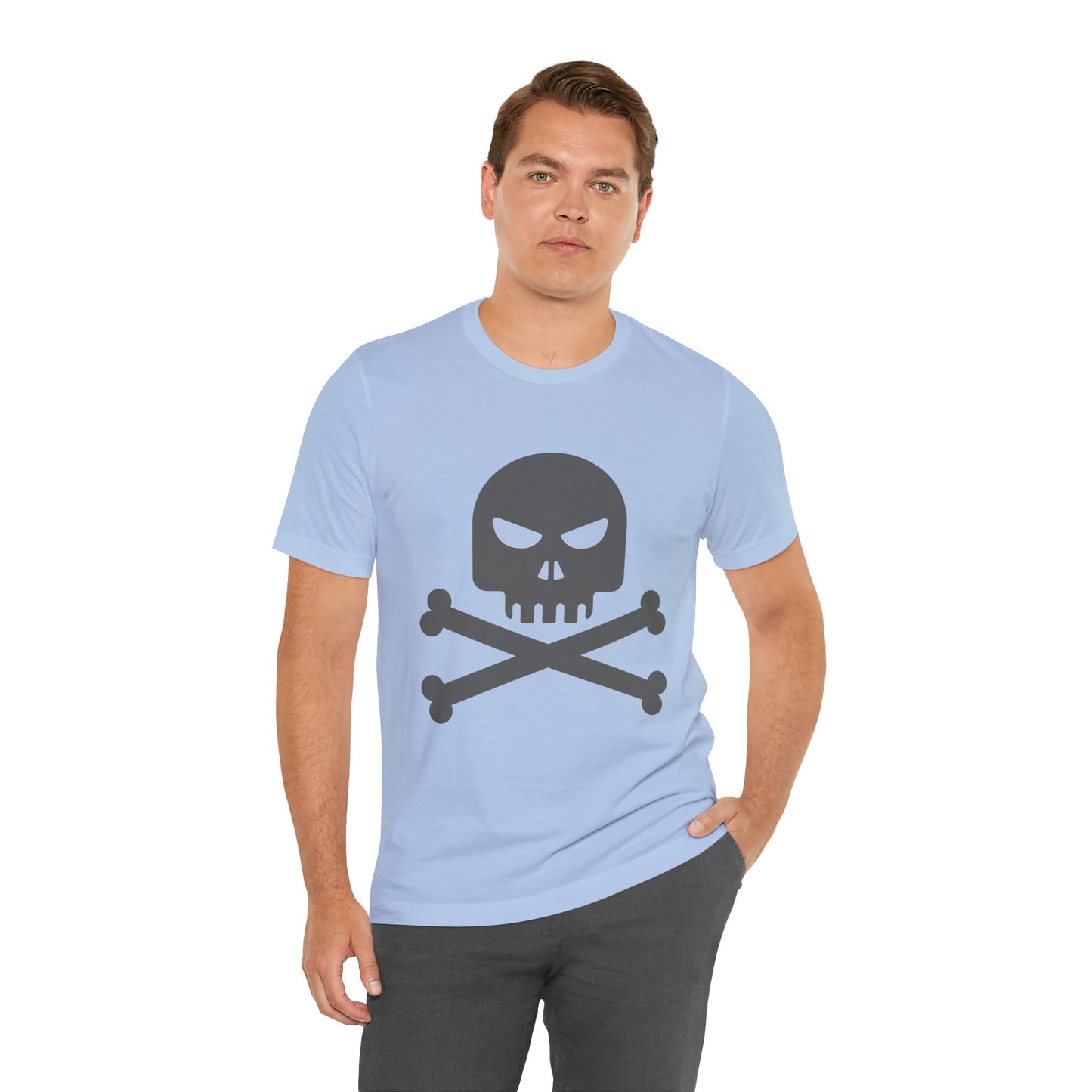 Unisex-T-Shirt aus Baumwolle mit Totenkopf