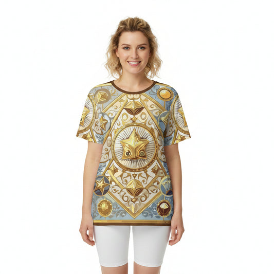 Unisex Poly T-Shirt with Abstract Graphic Design Print