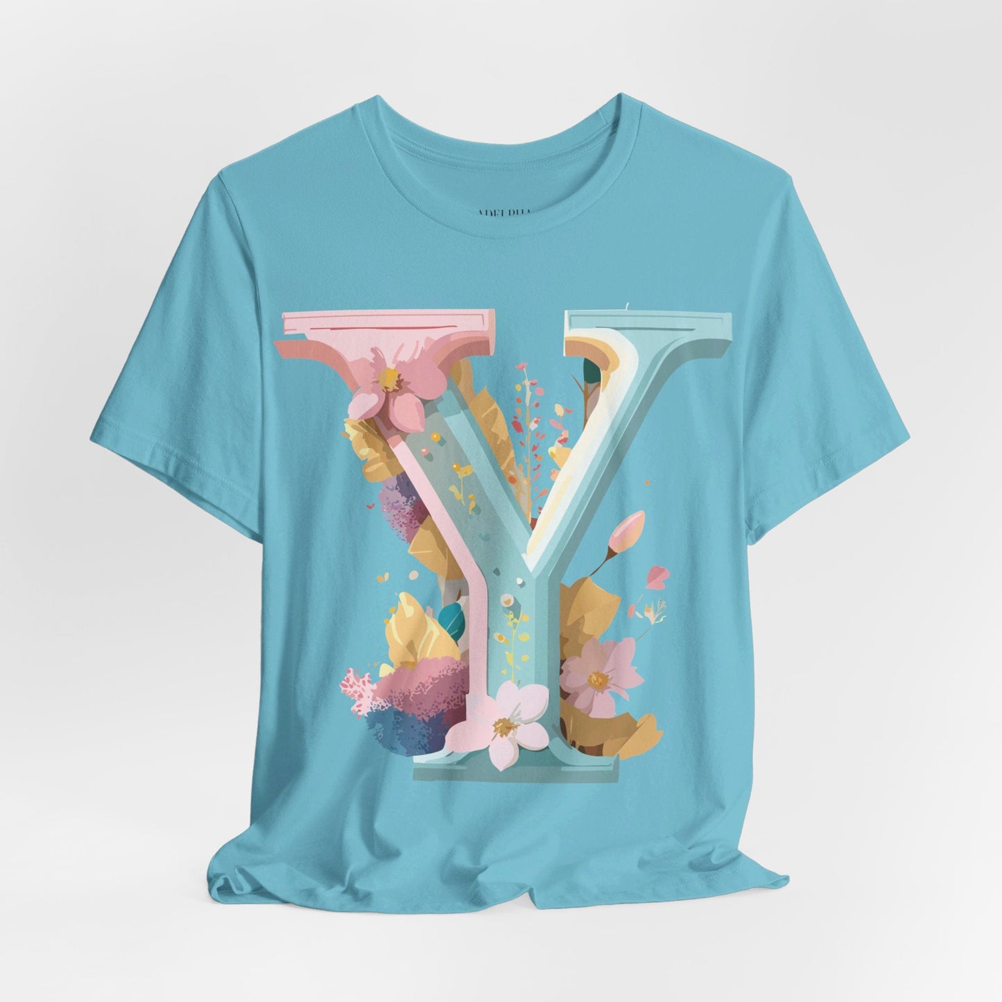 Letter Y Shirt Unisex Jersey Graphic Tee By Adelpha Vintage Inspired Art Short Sleeve Premium