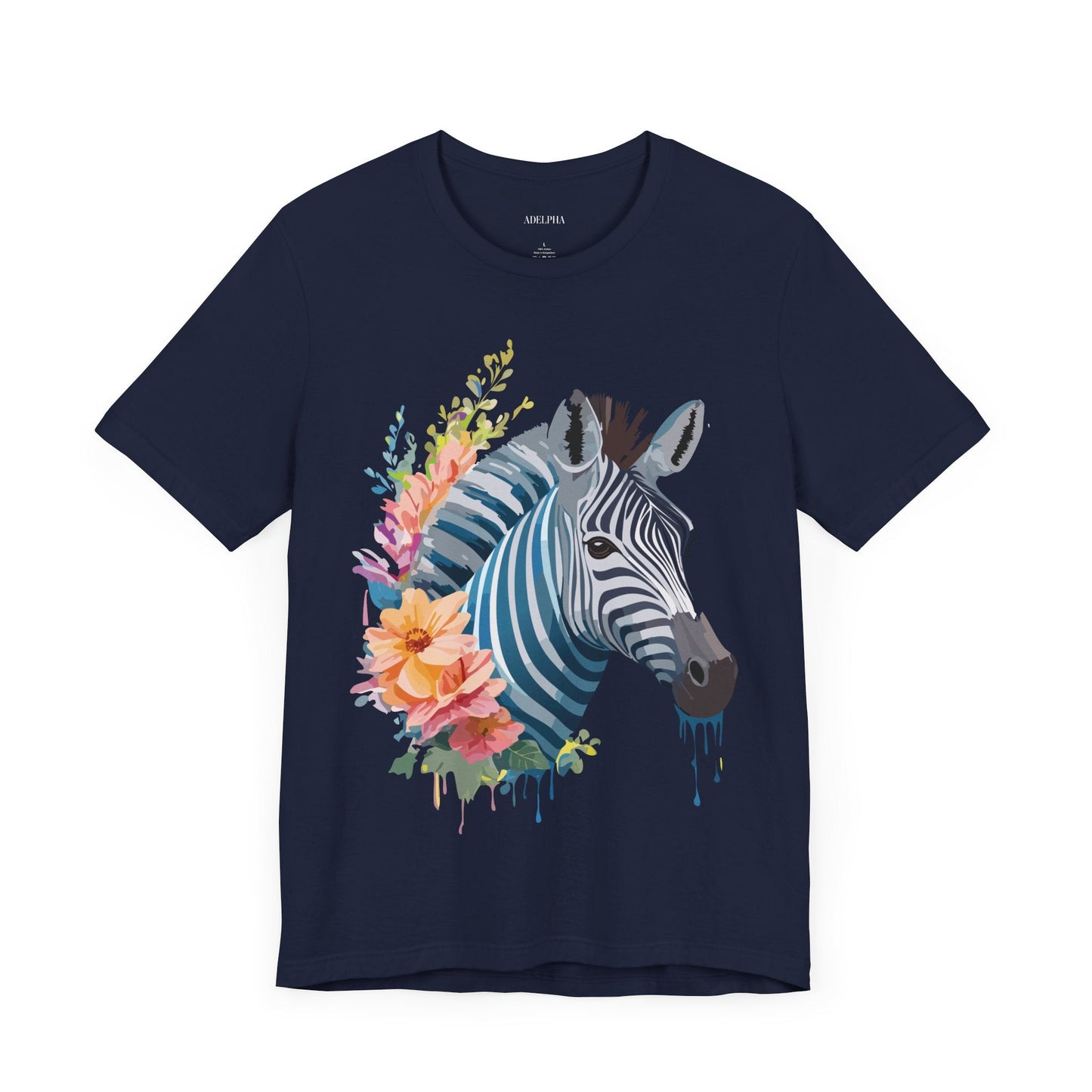 Zebra Graphic Unisex 100 Cotton Vintage Animal Art T-Shirt 2