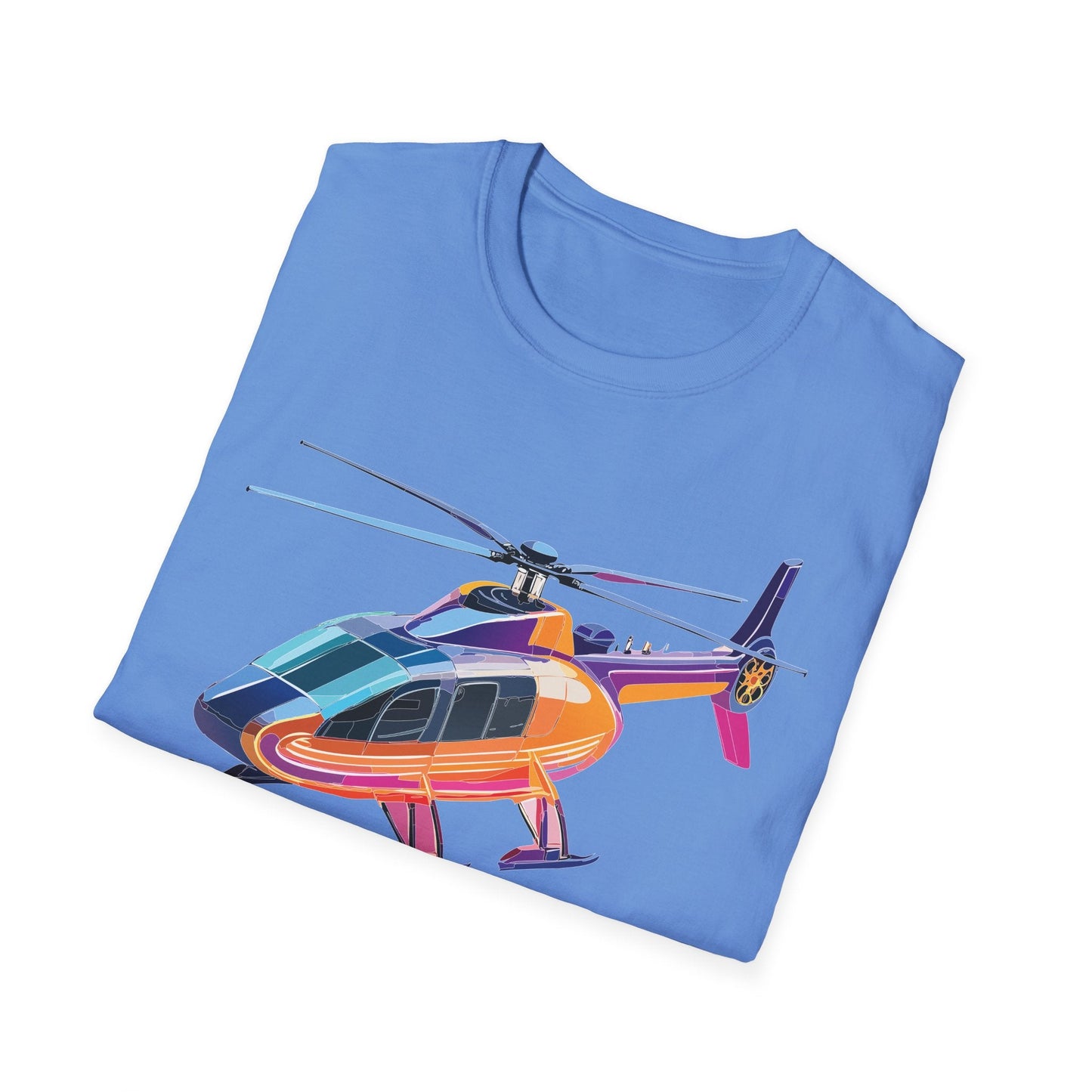 Chopper Helicopter Shirt Unisex Tee Gildan Softstyle 64000 Lightweight 100 Percent Cotton