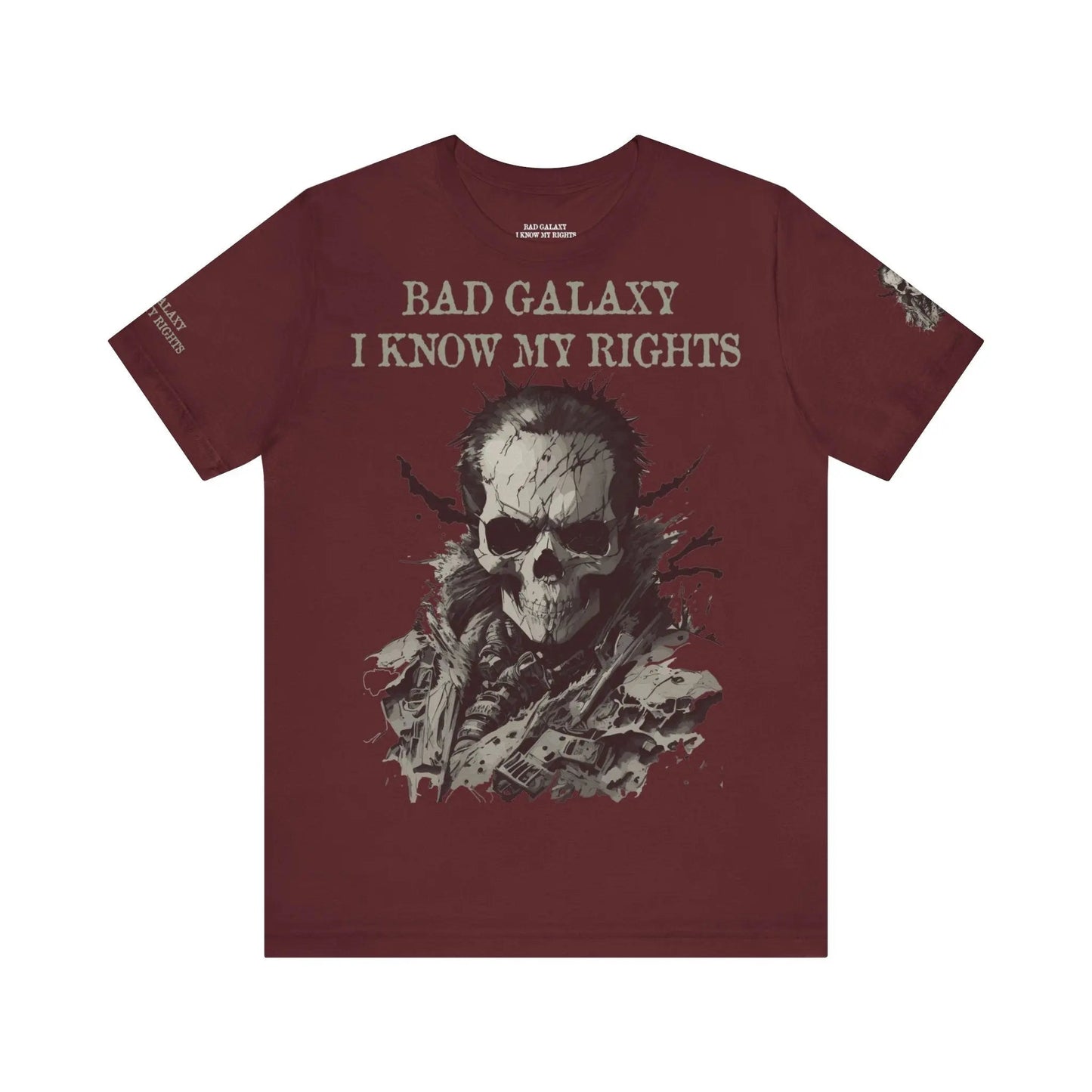 Bad Galaxy Skull T Shirt Made In USA 100 Percent Cotton Eco Friendly Inks Durable Stitching