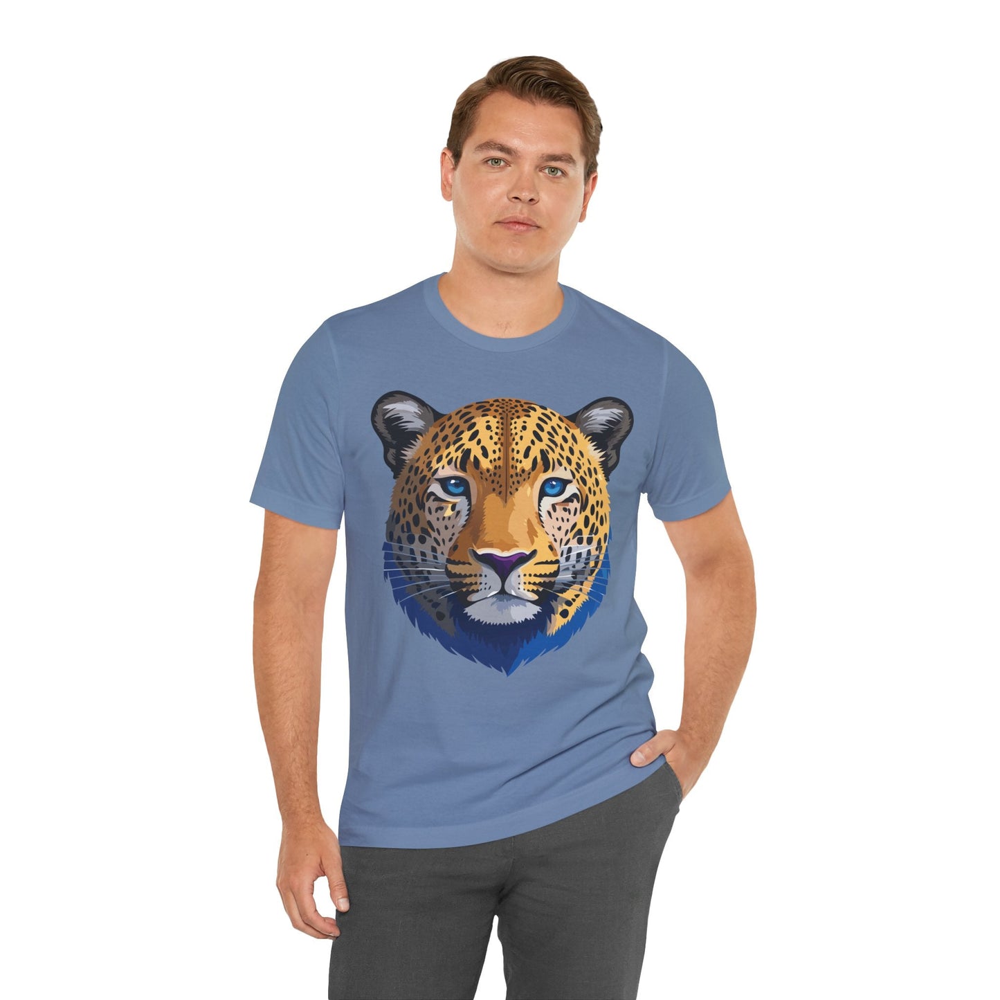Unisex Animal Graphic Tee Shirt With Wildlife Art Design For Everyday Comfort Short Sleeve