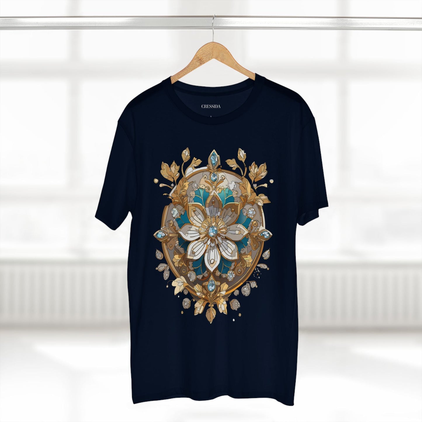 Floral Graphic T-Shirt Unisex 100 Cotton Art Design with Antique Flowers Tee 11