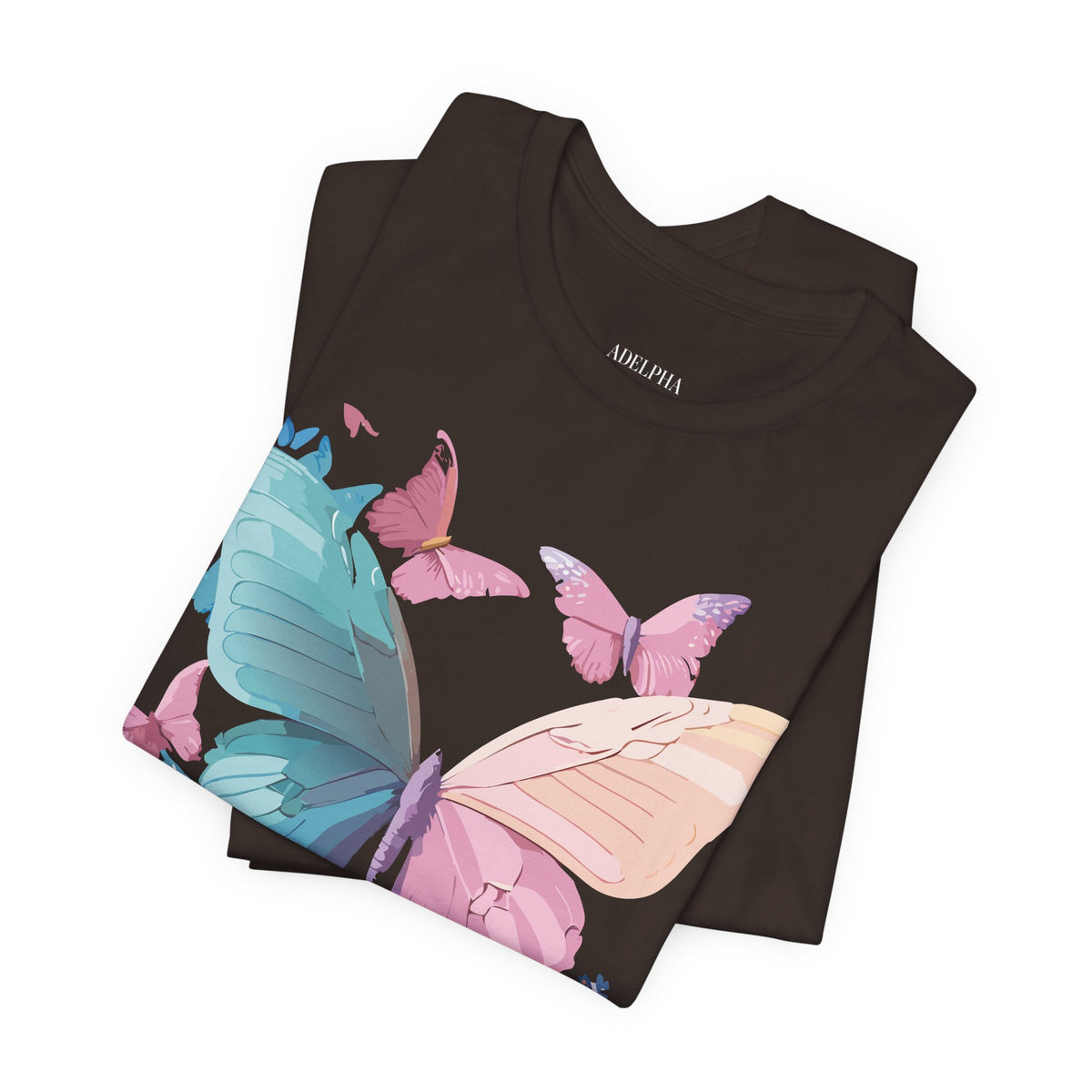 Butterfly Graphic Unisex Cotton Bella+Canvas Tee with Art Design n66