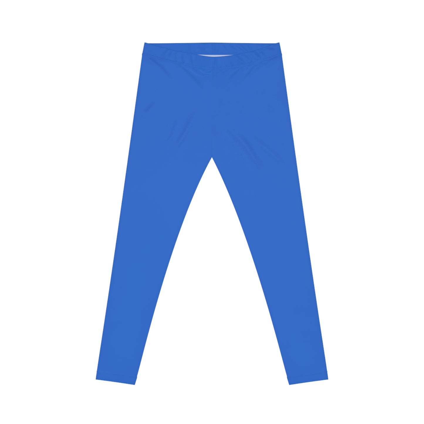 Sapphire Sky Blue Color Women's Poly-Span Casual Leggings XS-2XL