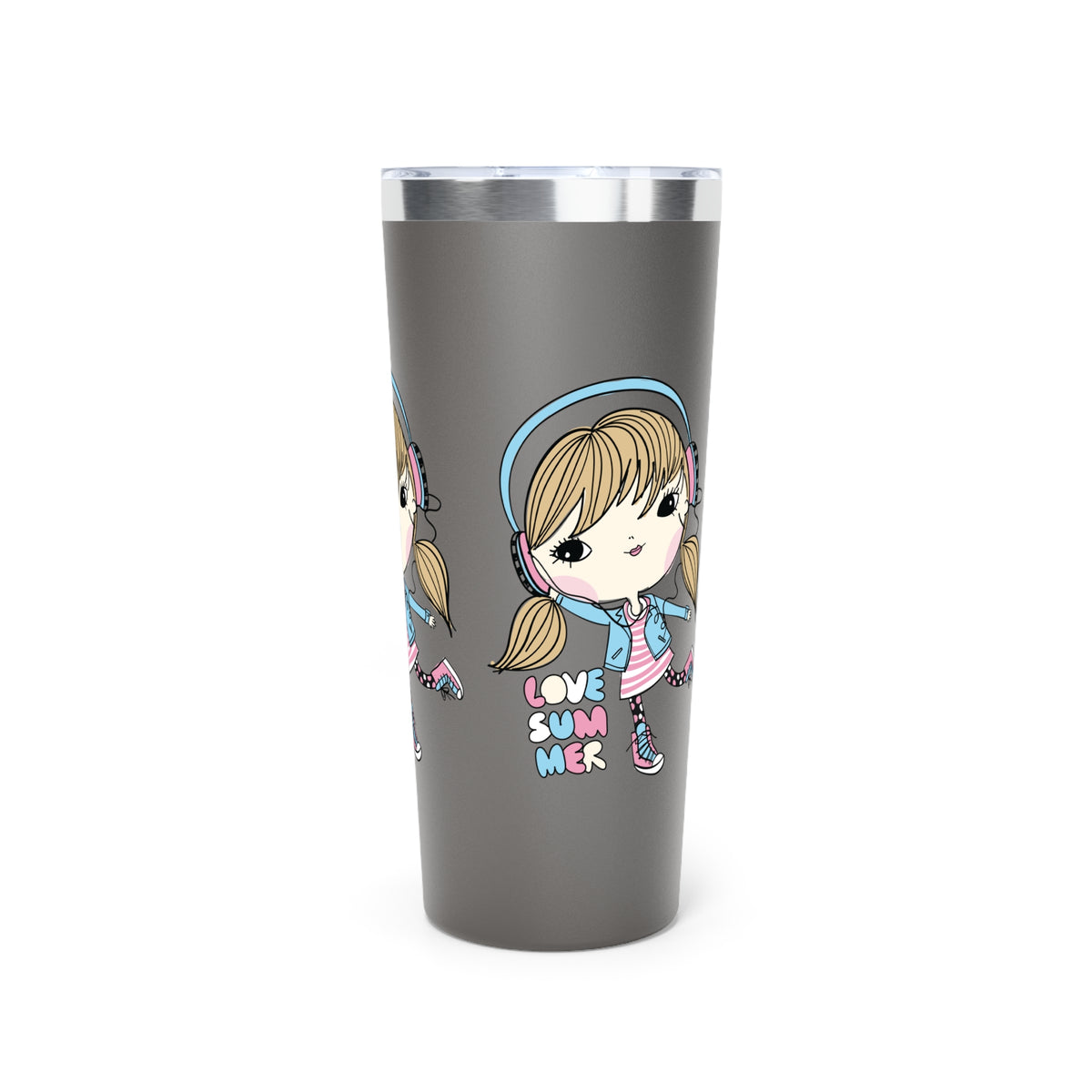 22oz Copper Vacuum Insulated Tumbler with Cartoon Hot 6 hours Cold 24 hours VT-2