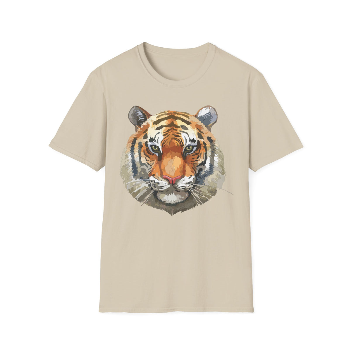 Watercolor Tiger Face T-Shirt | Wildlife Illustration, Animal Print