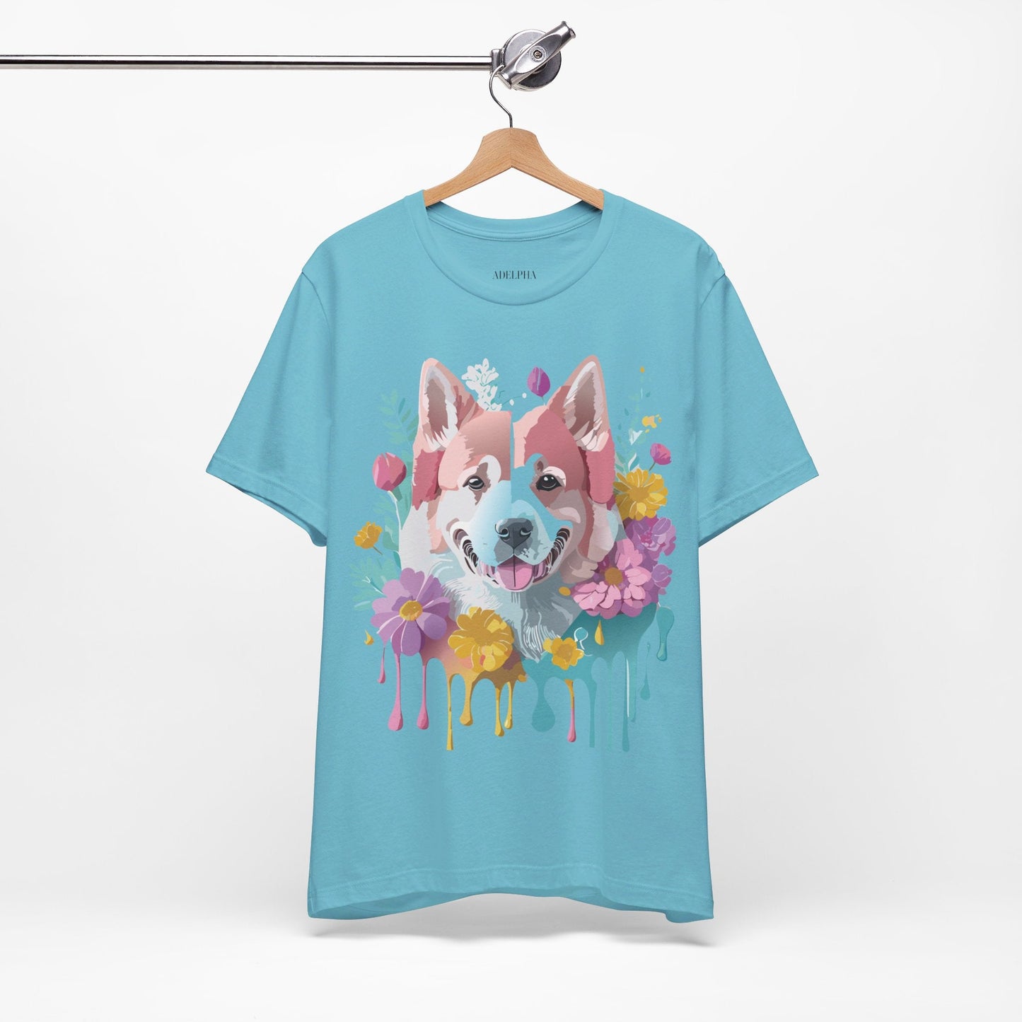 Unisex Graphic Dog Shirt Vintage Inspired Tee With Adelpha Artwork Short Sleeve Tee