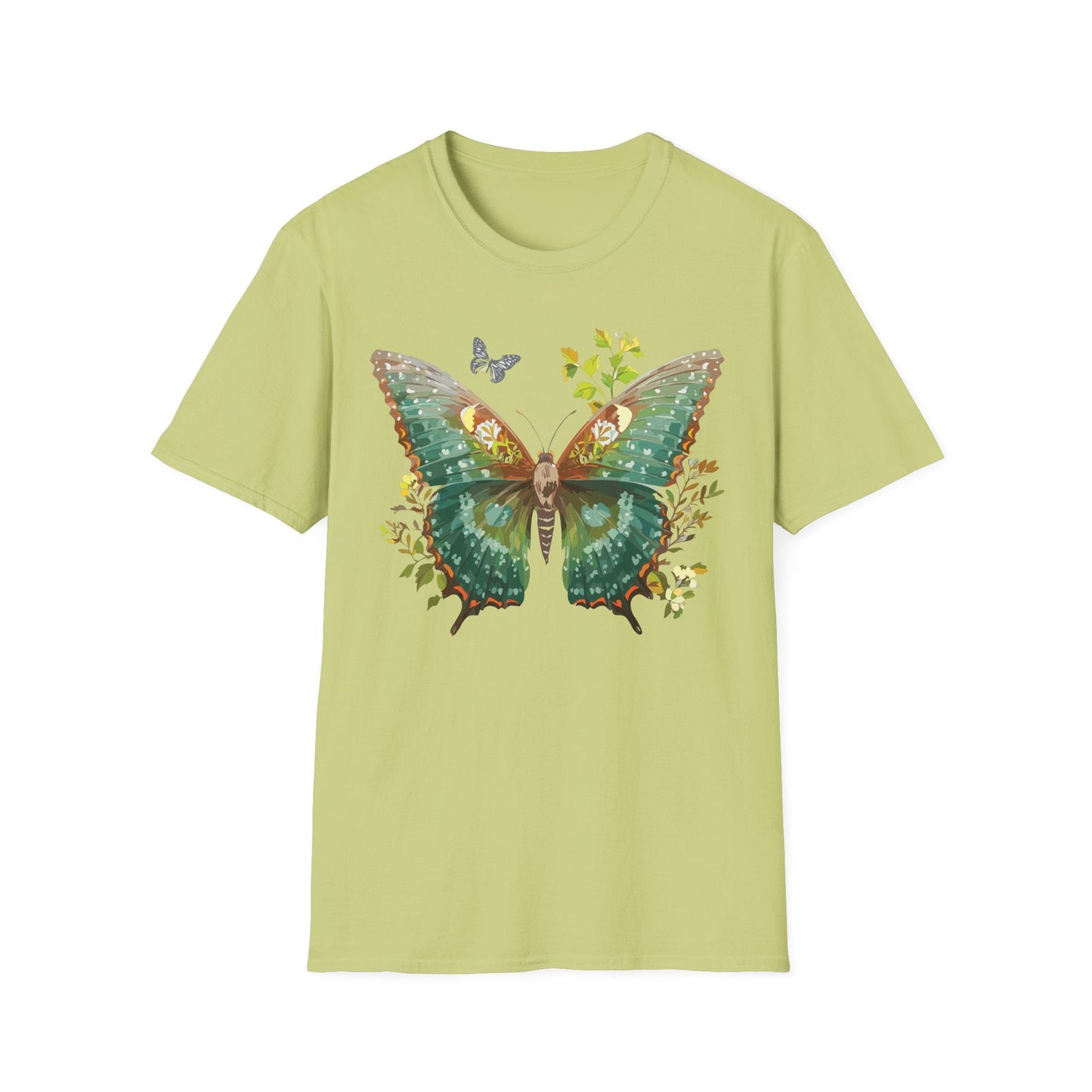 Butterfly Shirt Unisex T Shirt Monarch Print Gildan Softstyle 64000 Comfortable Everyday Wear