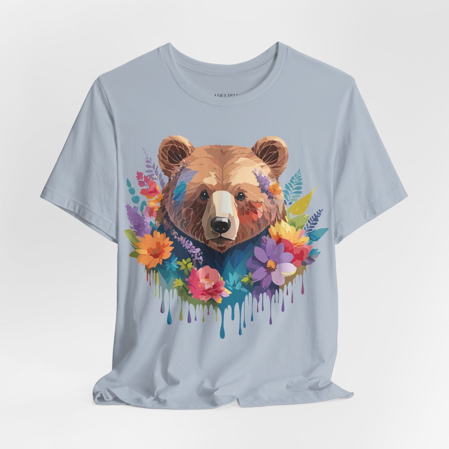 Bear Graphic Unisex 100 Cotton Short Sleeve Art Design Vintage T-Shirt 3