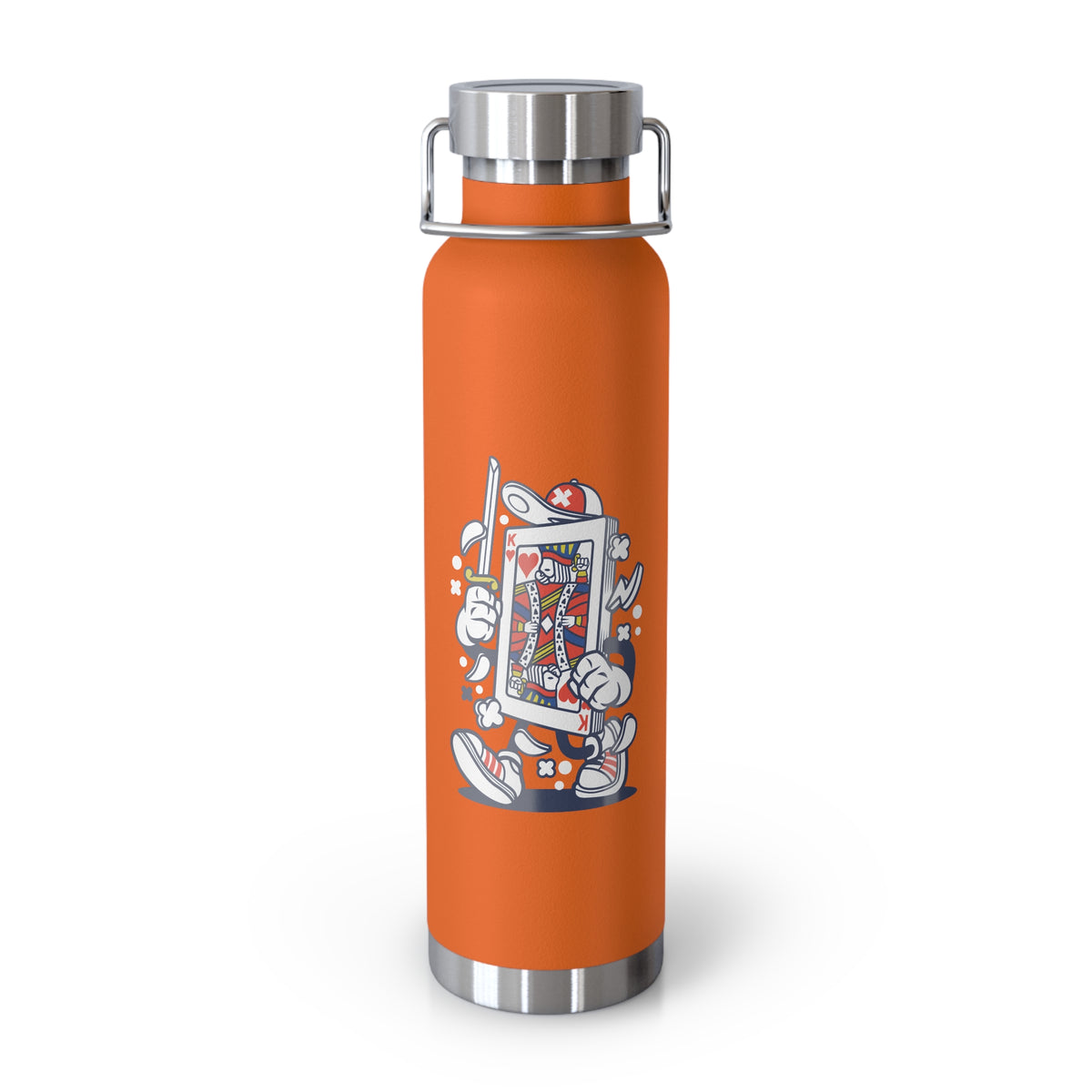 22oz Copper Insulated Water Bottle with Cartoon Design - CV30