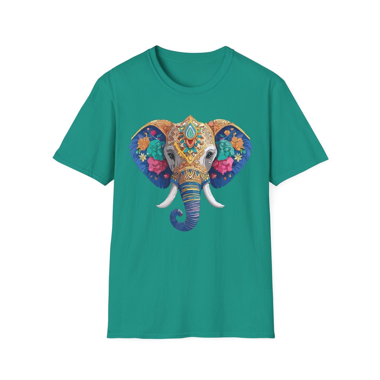 Elephant T Shirt Unisex Gildan Softstyle 64000 100 Percent Cotton Graphic Animal Tee