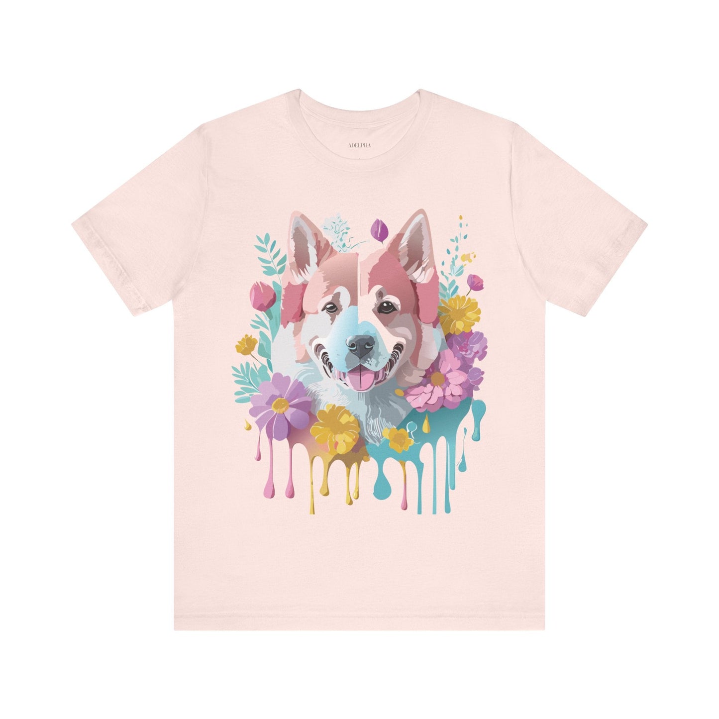 Unisex Graphic Dog Shirt Vintage Inspired Tee With Adelpha Artwork Short Sleeve Tee