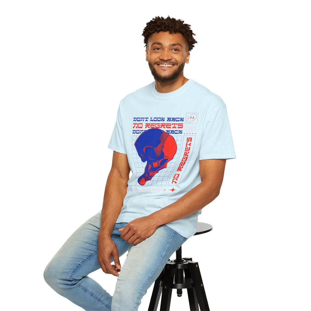 T-Shirt with Skull, Graphic T-Shirts, Art Design Tee Shirt, Skull T-Shirt - 11