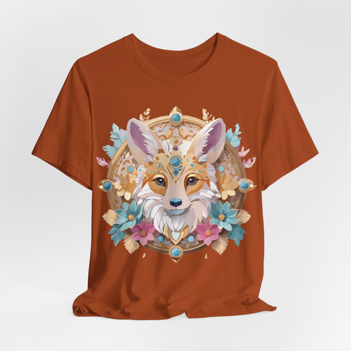 Unisex Graphic Tee From Adelpha Medallion Art Design Vintage Inspired Look Everyday Wear Style