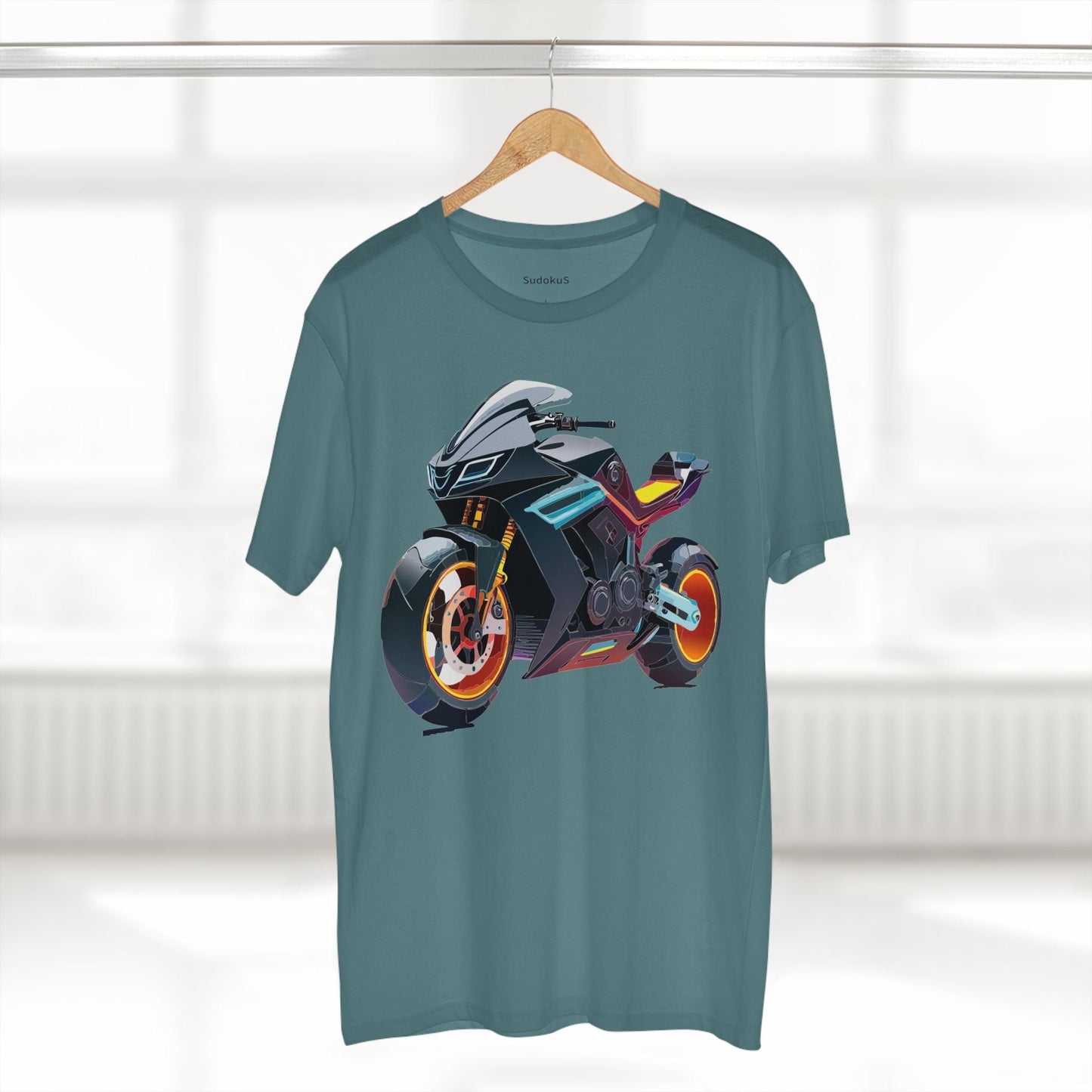 Moto Bike Graphic Unisex 100 Cotton Staple Tee 34