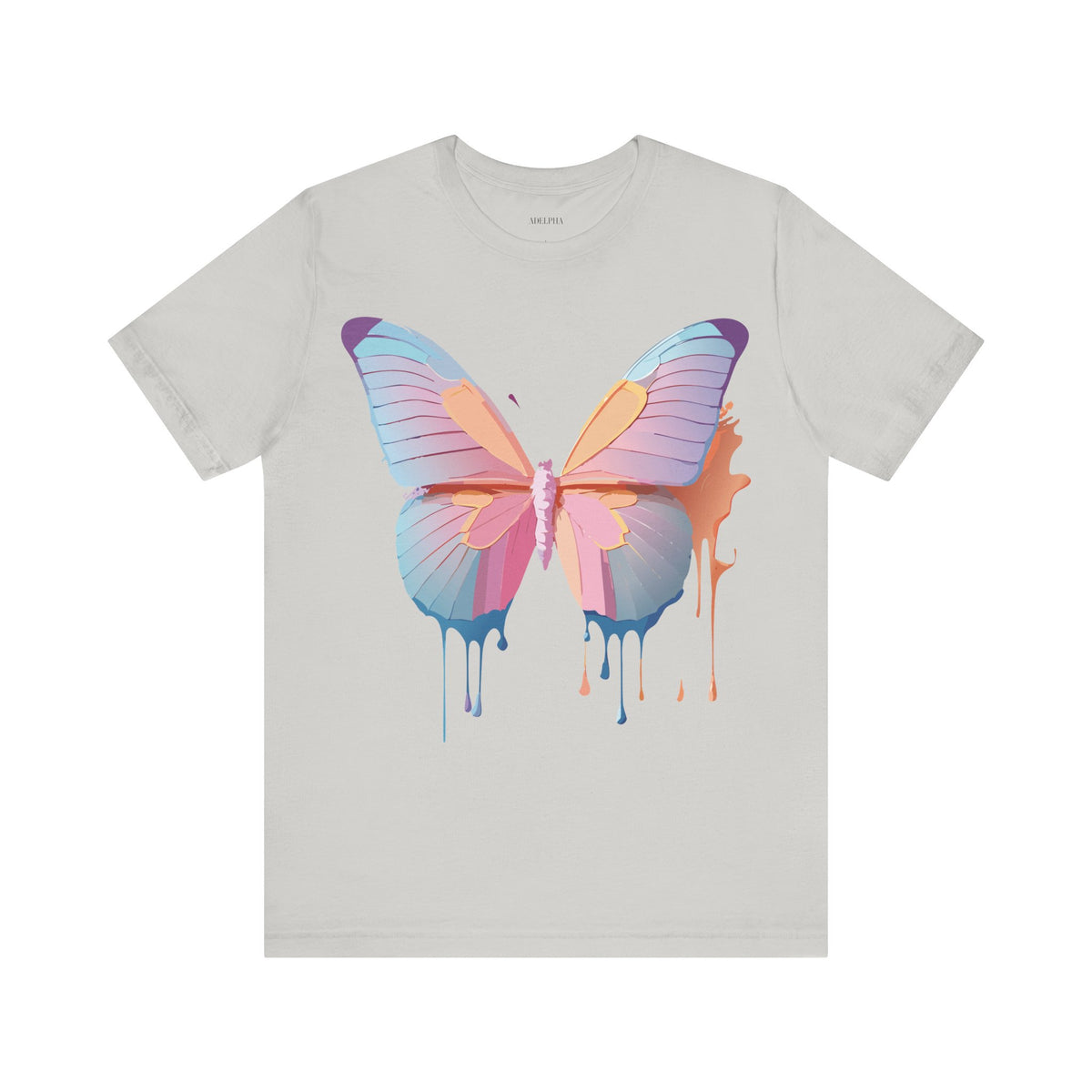 Butterfly Graphic Unisex Cotton Bella+Canvas Tee with Floral Art Design m05