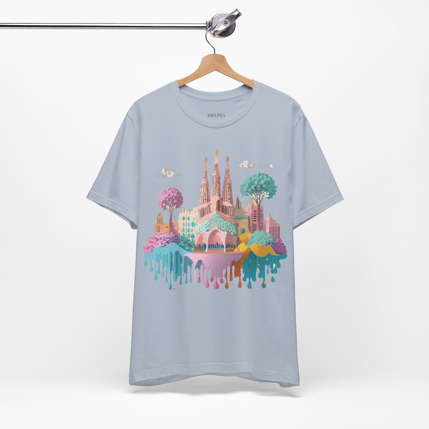 Unisex Graphic Tee With Original Vintage Inspired Artwork By Adelpha Barcelona Style