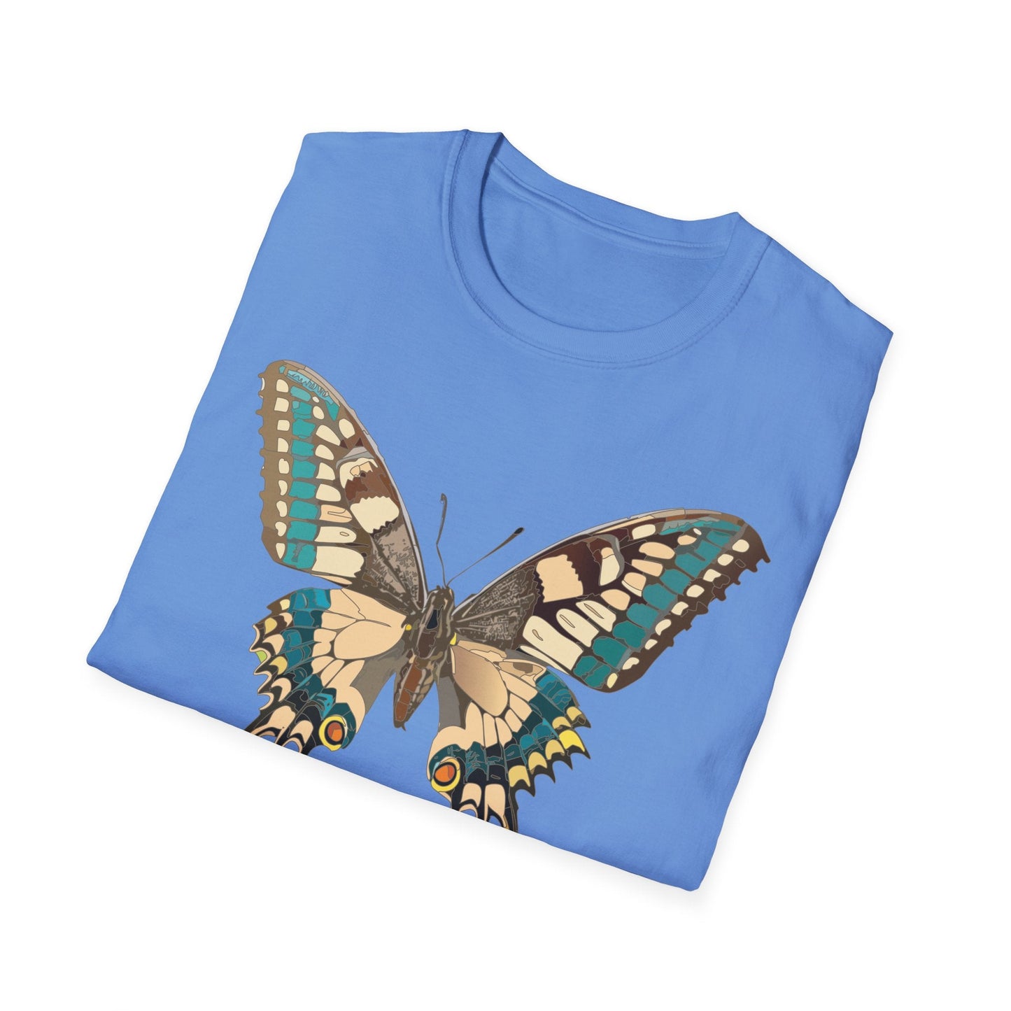 Unisex Butterfly T Shirt Softstyle 64000 Ring Spun Cotton Lightweight Tee Breathable Everyday Comfort