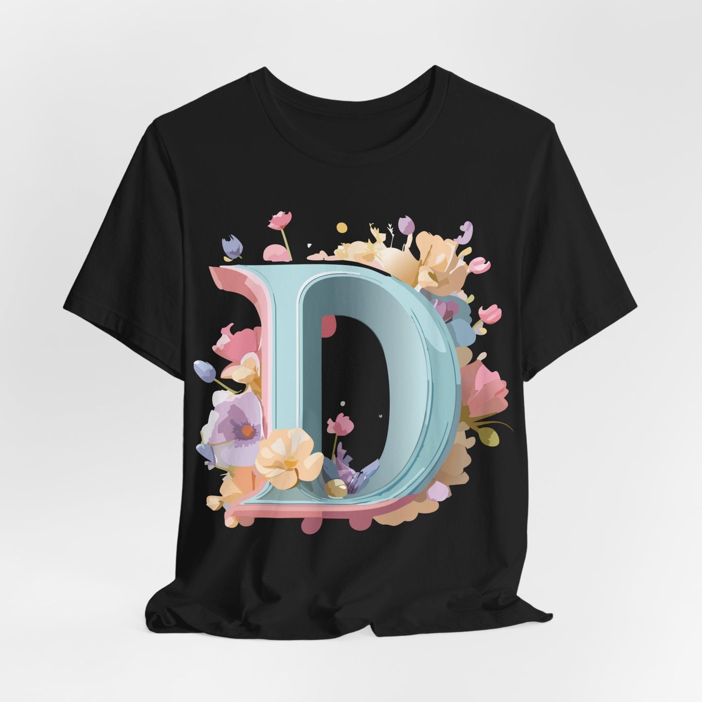 Letter D Graphic Tee Unisex Jersey Short Sleeve By Adelpha Vintage Inspired Artwork