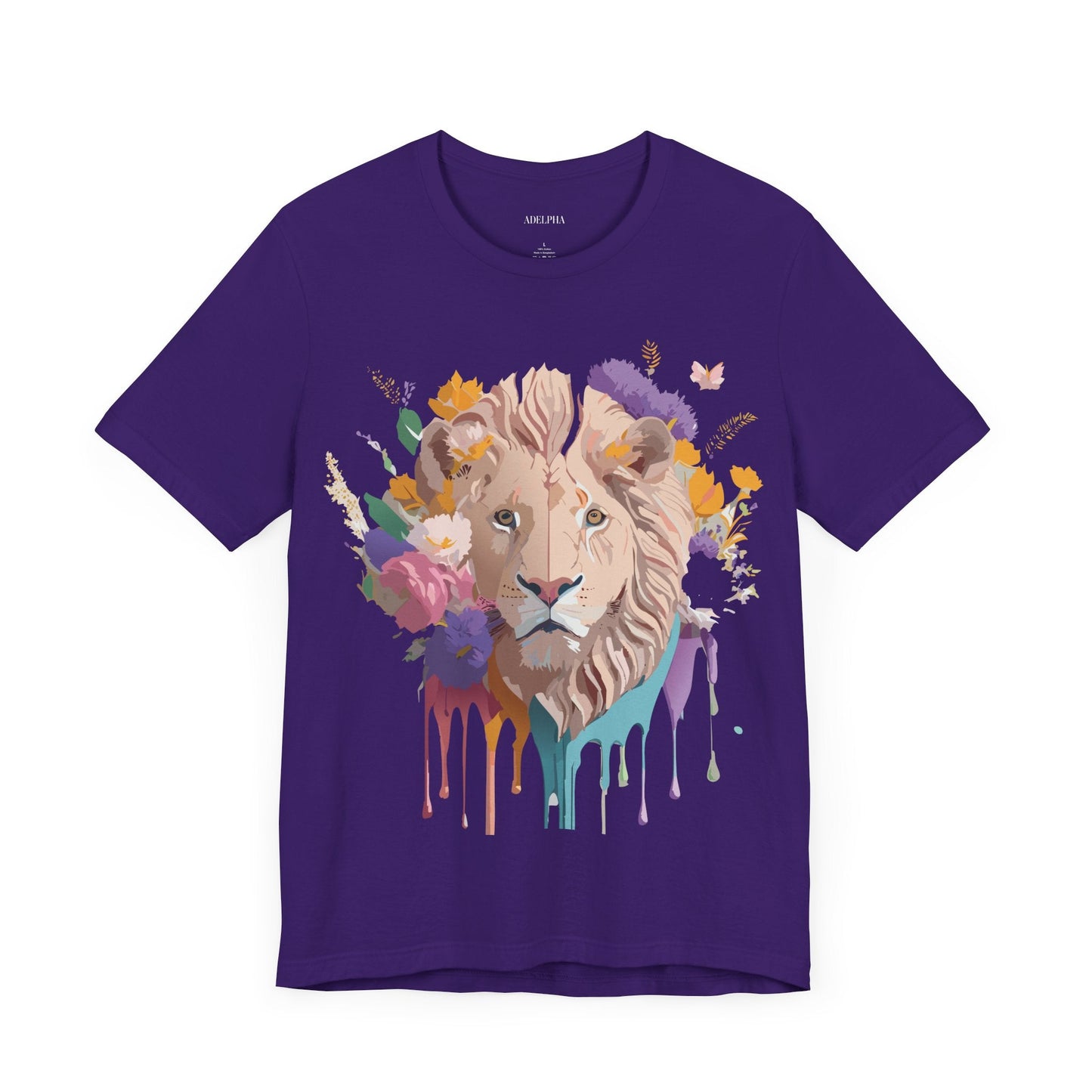 Lion Shirt Graphic Tee Unisex Short Sleeve Vintage Inspired Artwork Adelpha Premium Quality