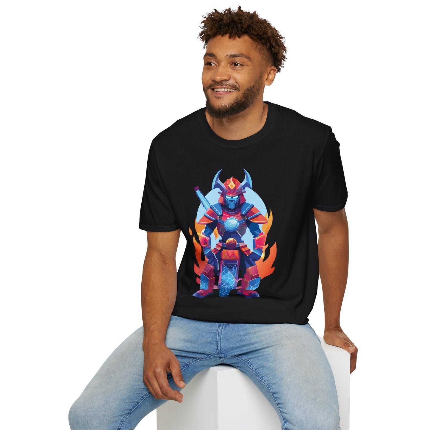 Samurai Shirt Unisex Gildan Softstyle 64000 Tee 100 Percent Ring Spun Cotton Comfort All Day Wear