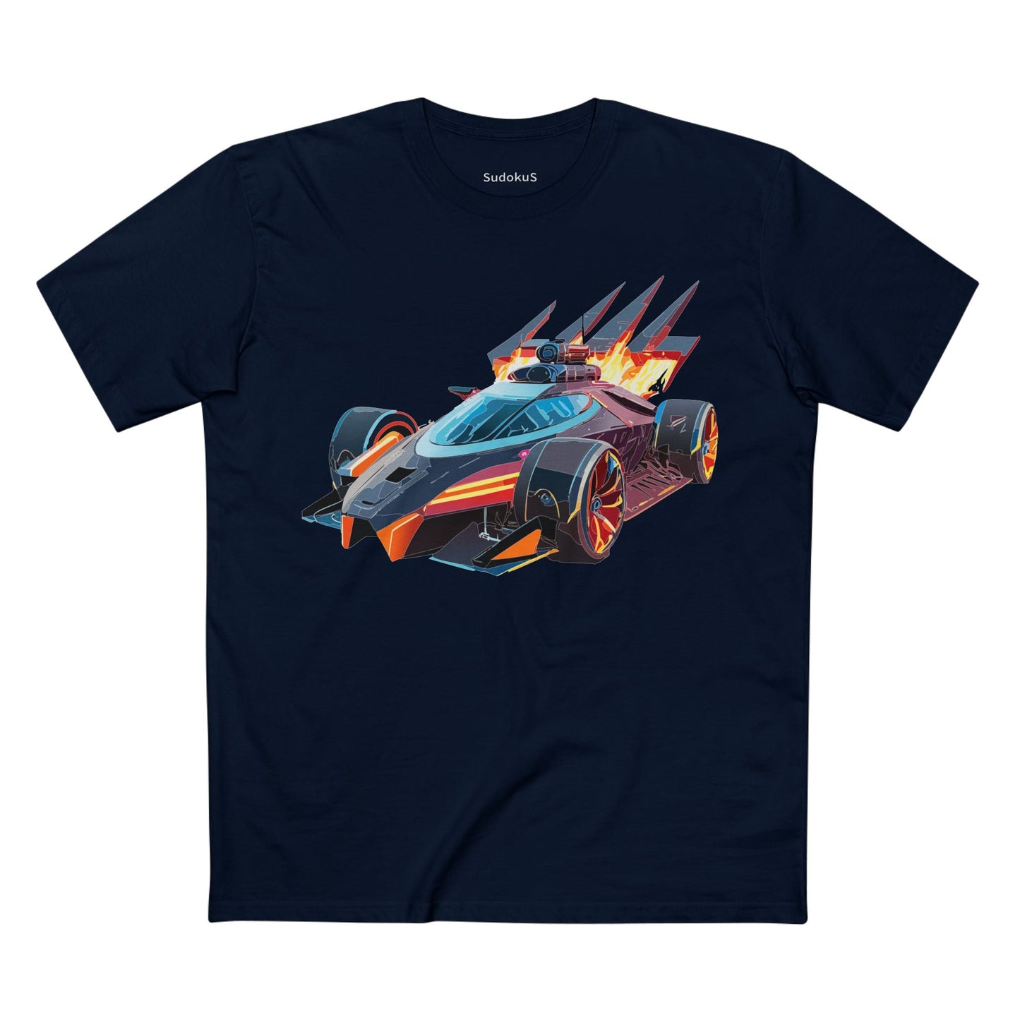 Car Graphic Unisex 100 Cotton Staple Tee 4