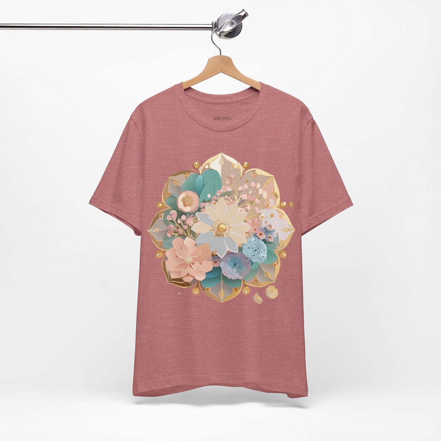 Mandala Graphic Unisex 100 Cotton Vintage Floral Artwork Tee 15