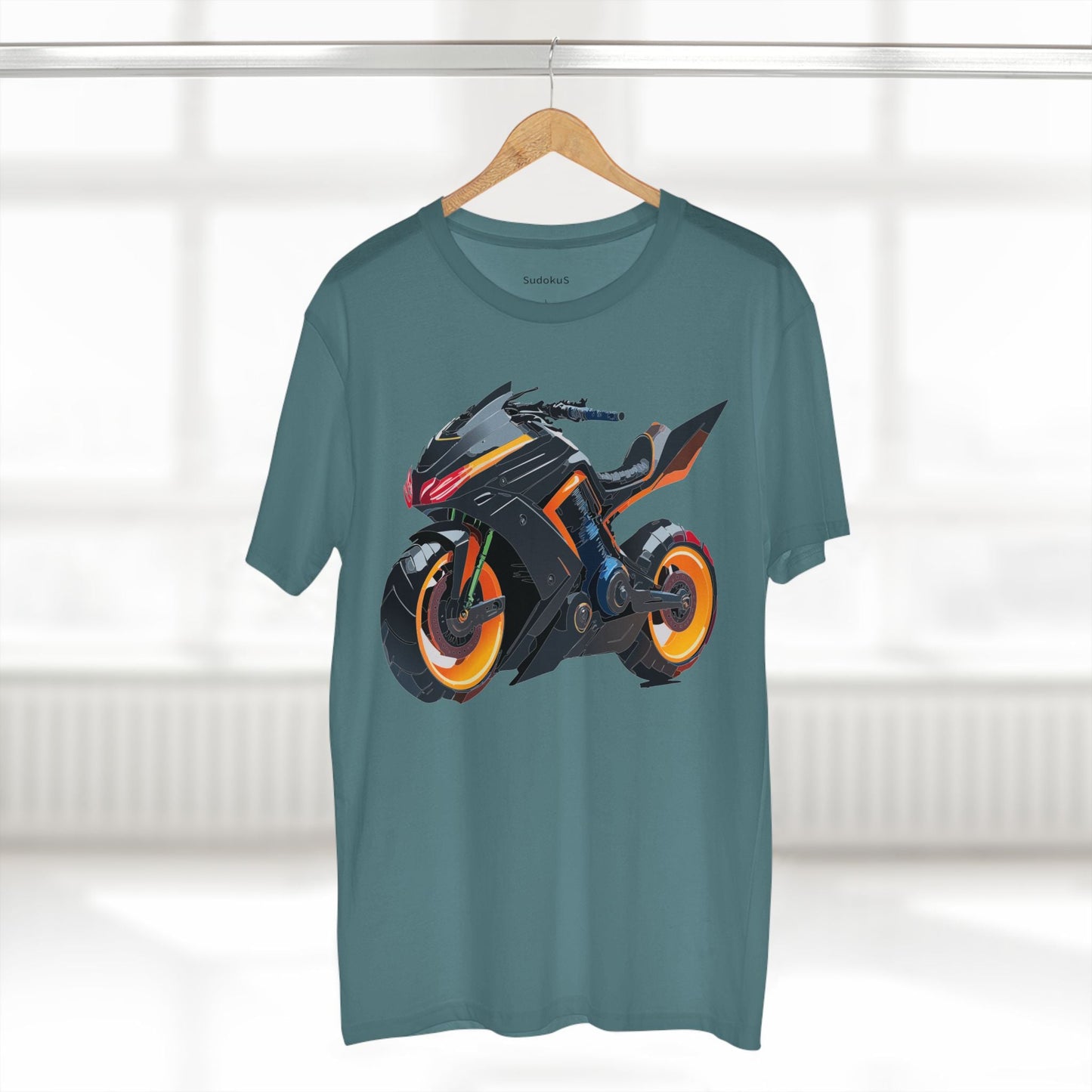 Moto Bike Graphic Unisex 100 Cotton Staple Tee 10