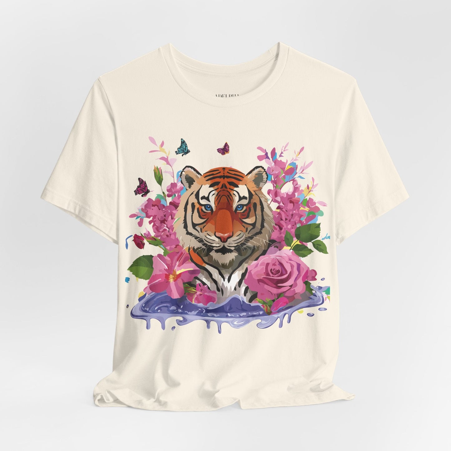 Tiger Graphic Unisex 100 Cotton Vintage Art with Animal Tee 11